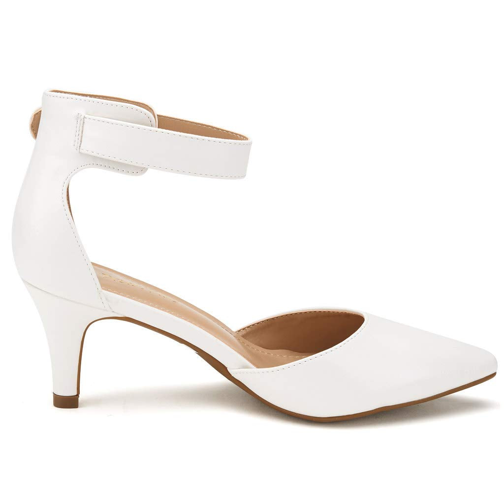 Women's Closed Toe Ankle Strap Heels