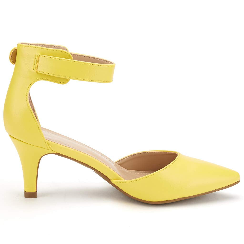 Women's Closed Toe Ankle Strap Heels