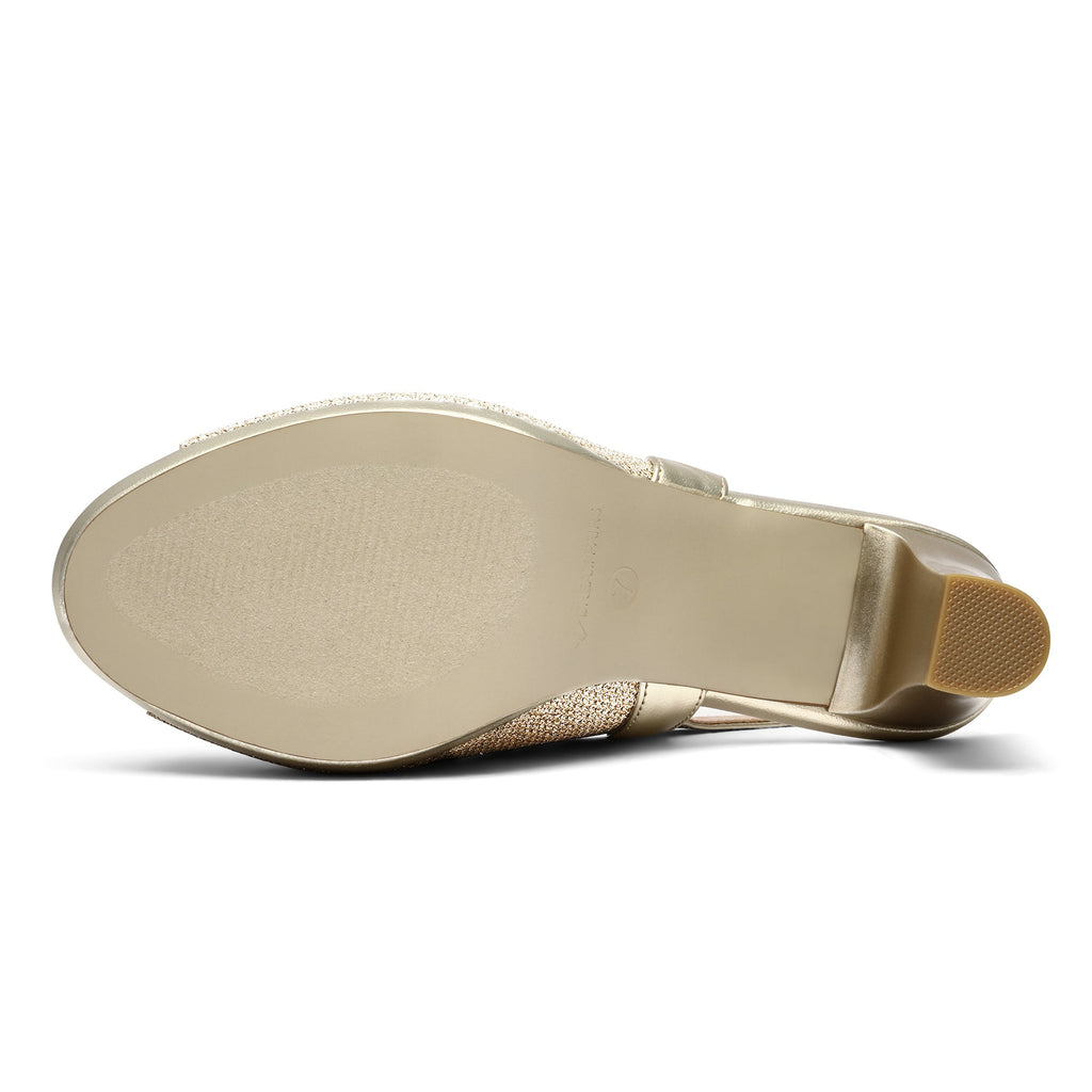 Chunky Heel Peep Toe Slingback Pumps