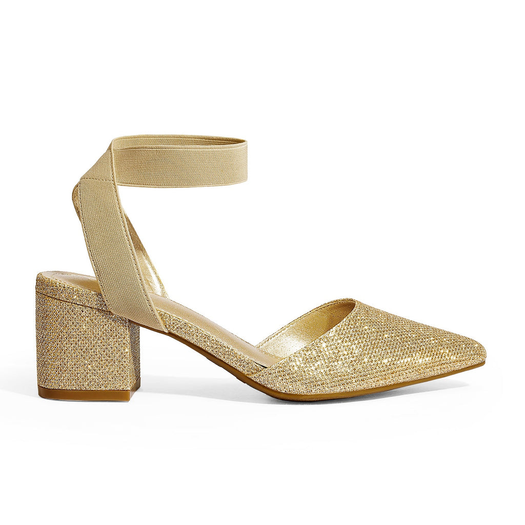Pointed Toe Pumps with Ankle Strap