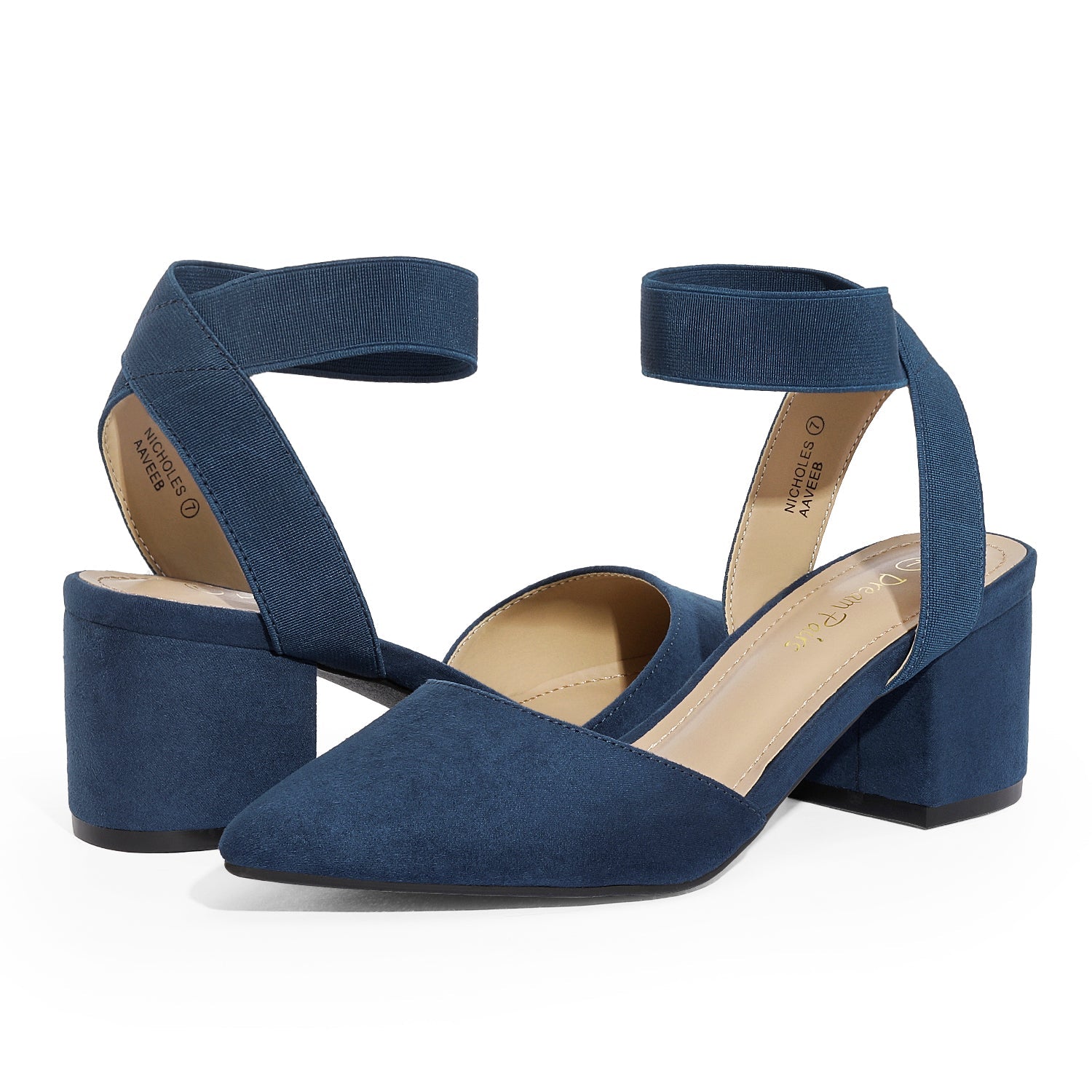 Pointed Toe Pumps with Ankle Strap