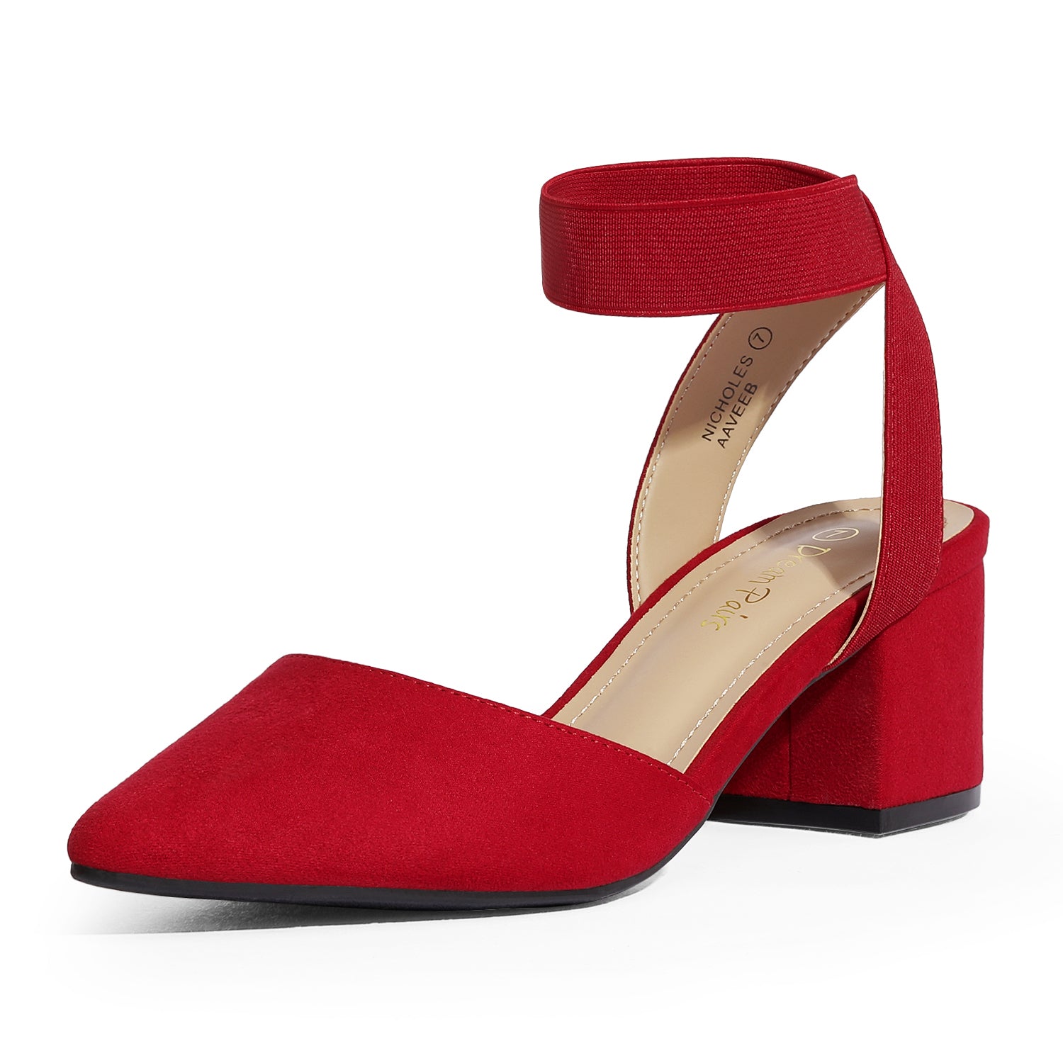 Pointed Toe Pumps with Ankle Strap