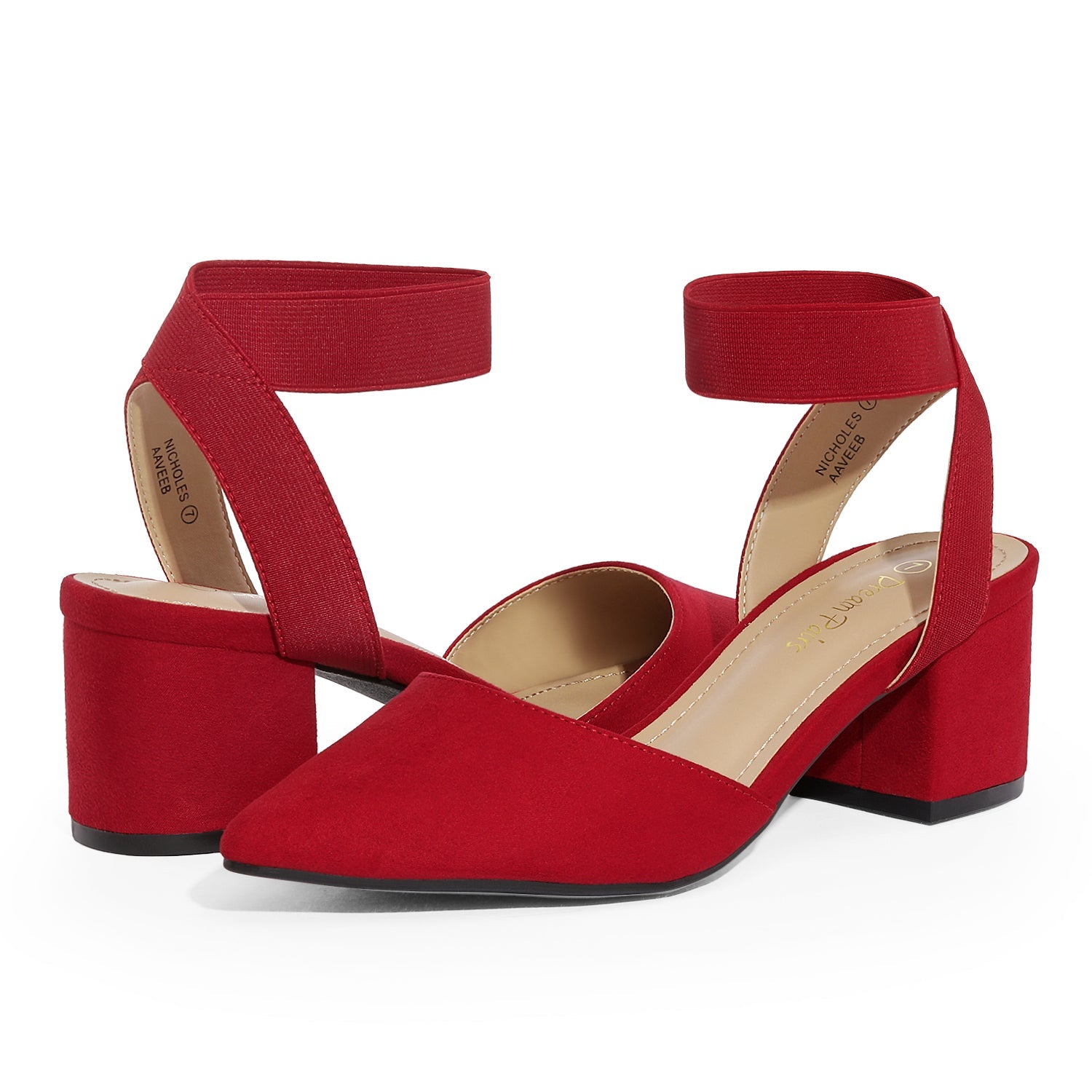 Pointed Toe Pumps with Ankle Strap