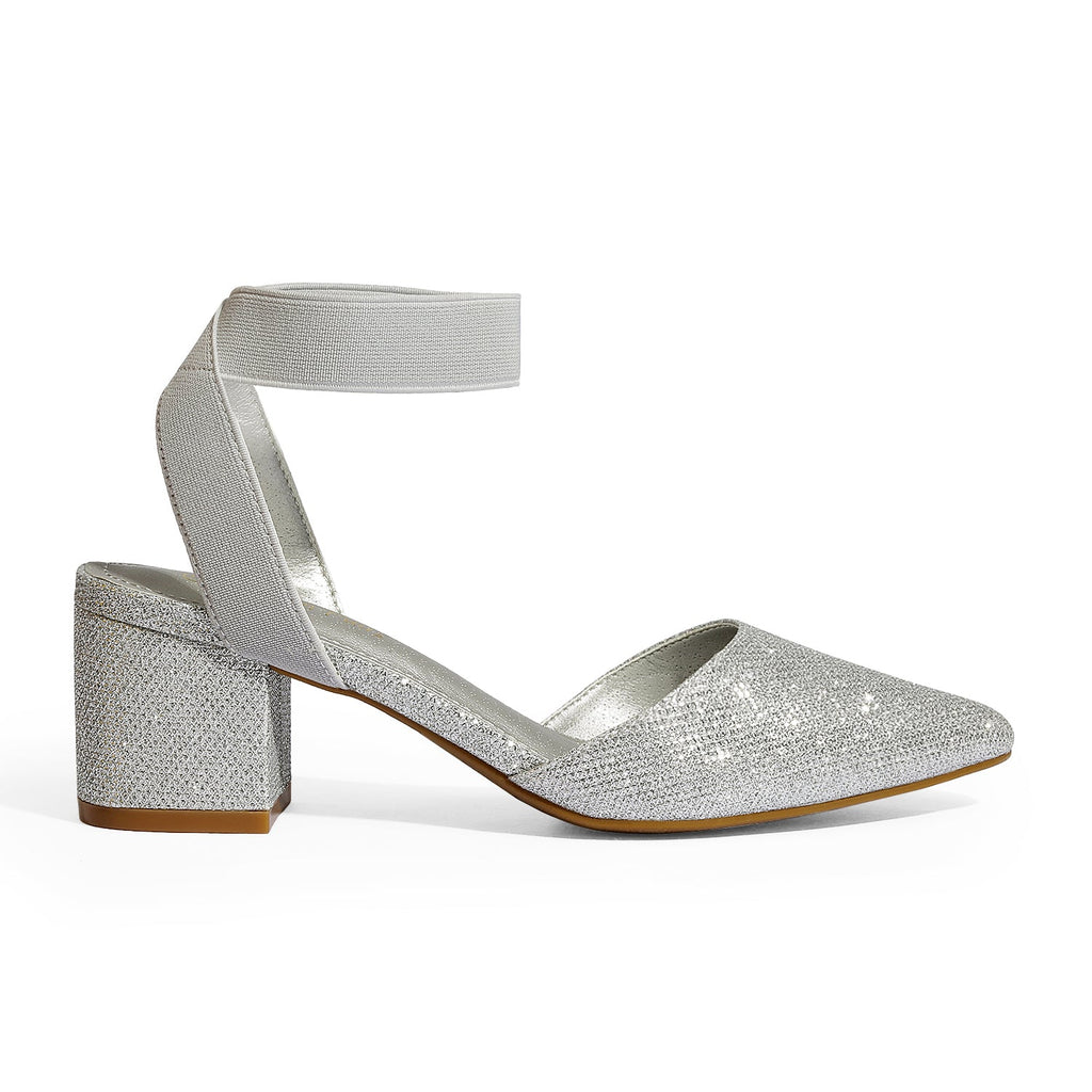Pointed Toe Pumps with Ankle Strap