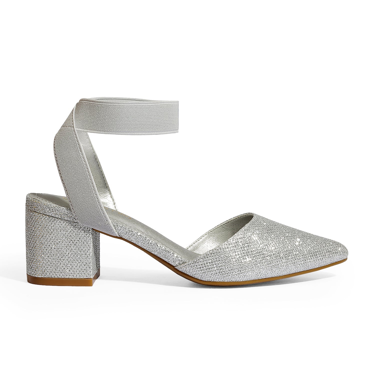 Pointed Toe Pumps with Ankle Strap