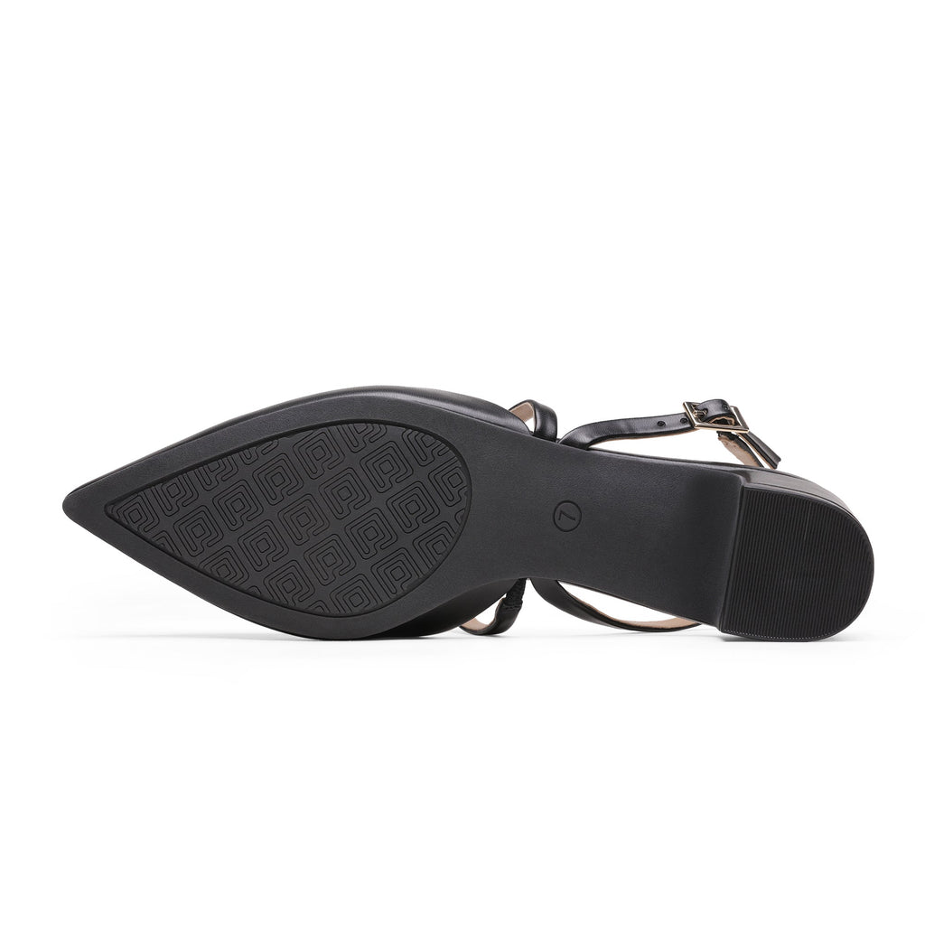 Closed Toe Chunky Slingback Pumps