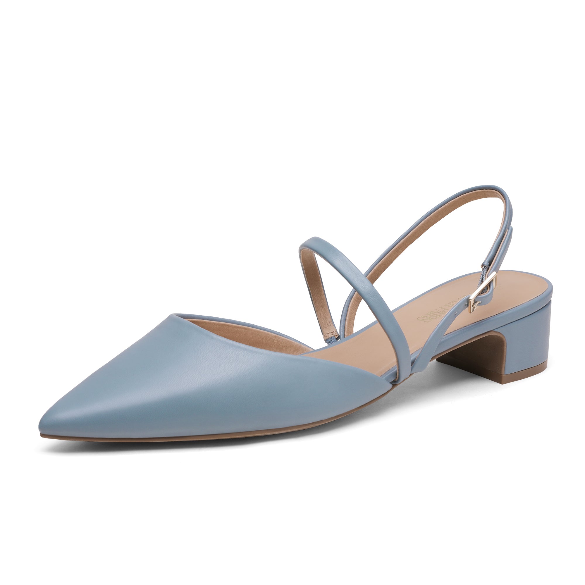 Closed Toe Chunky Slingback Pumps