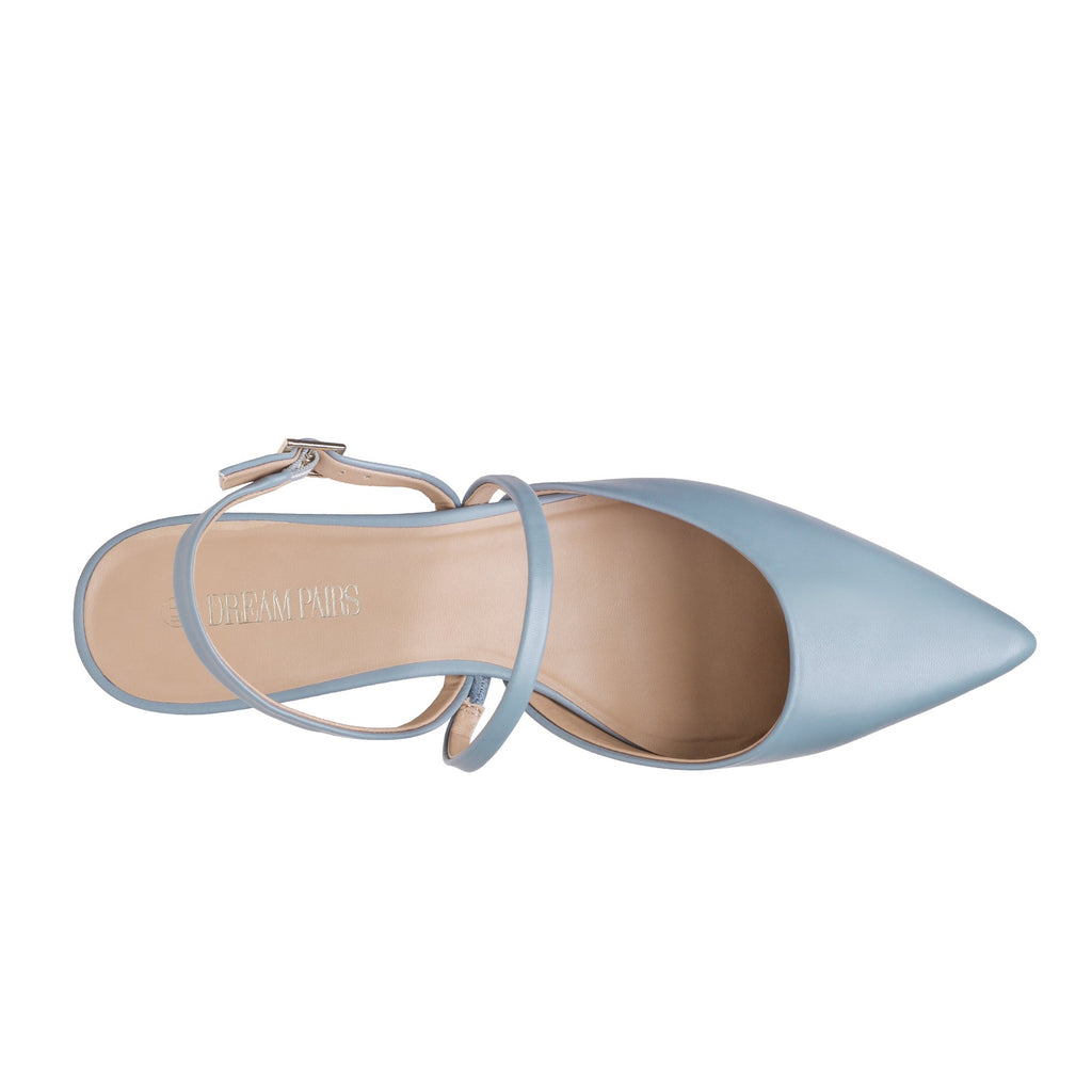 Closed Toe Chunky Slingback Pumps