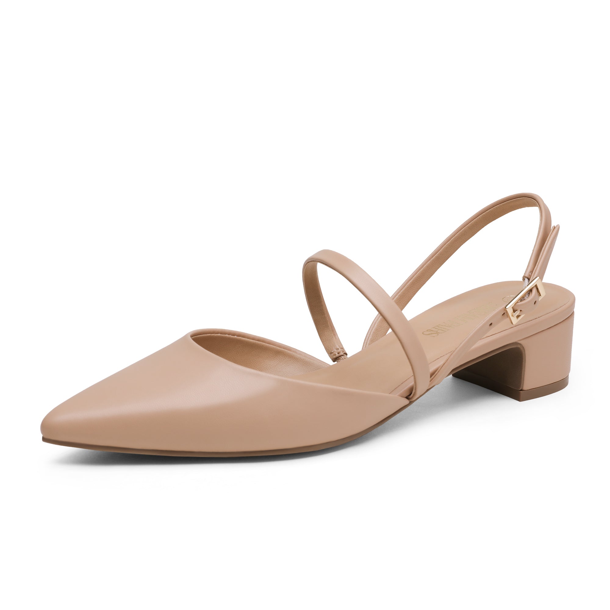 Closed Toe Chunky Slingback Pumps