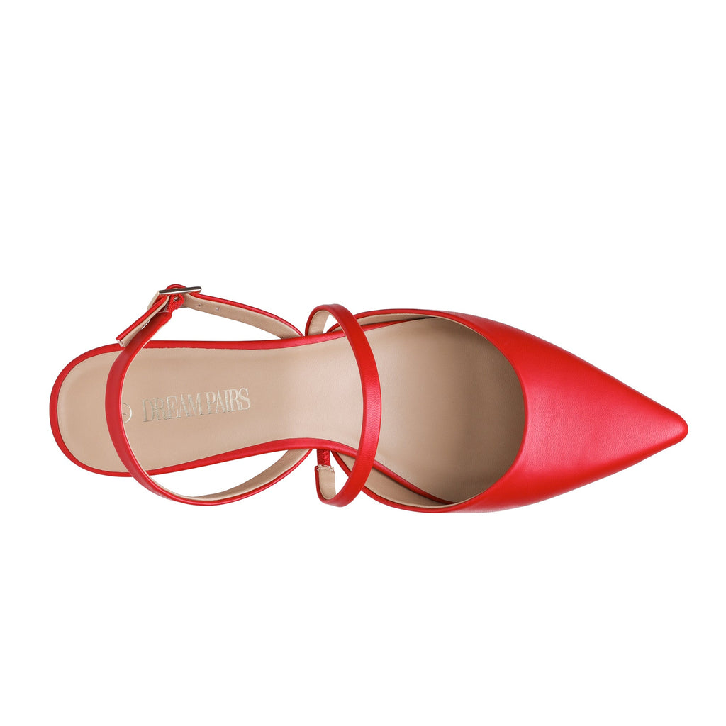 Closed Toe Chunky Slingback Pumps