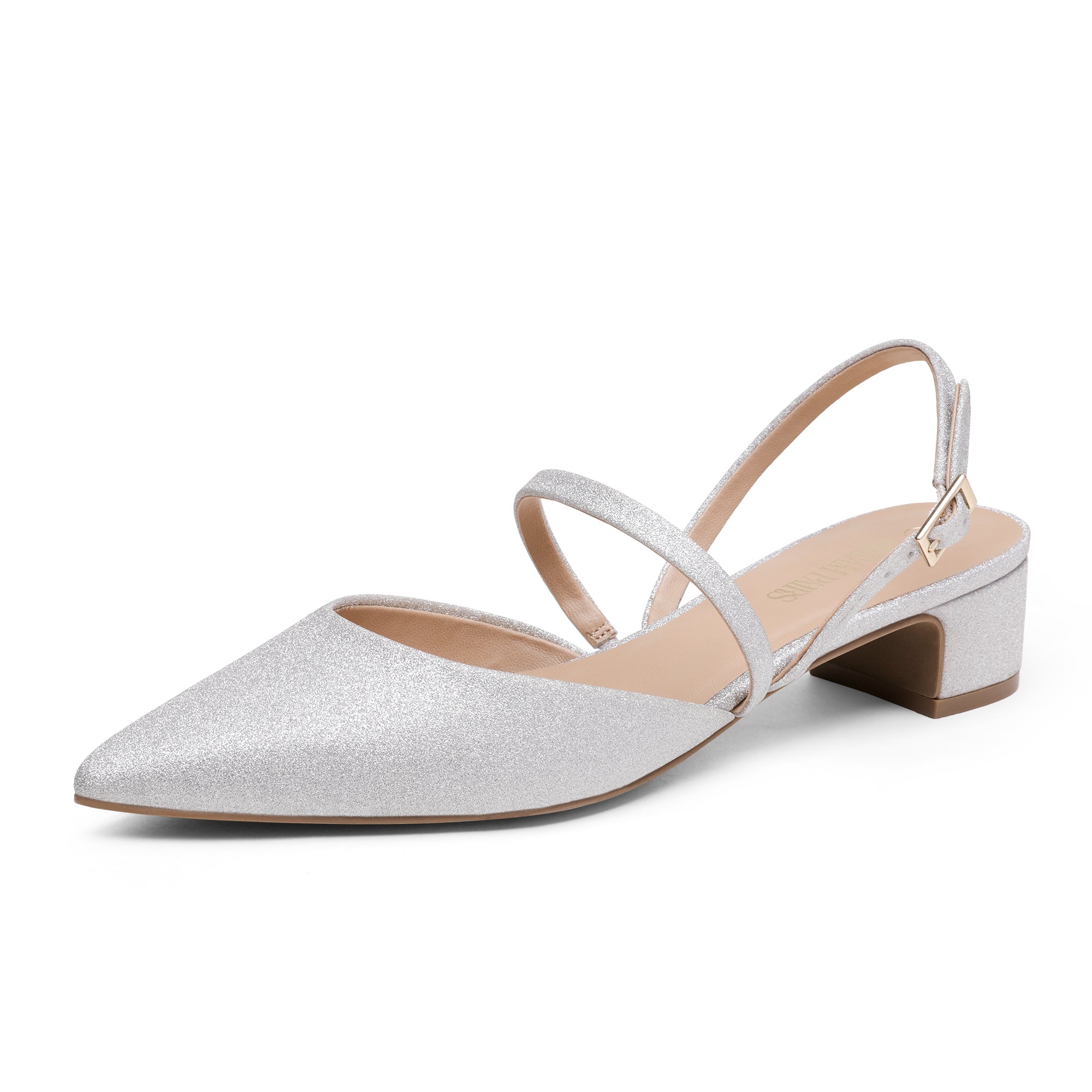 Closed Toe Chunky Slingback Pumps