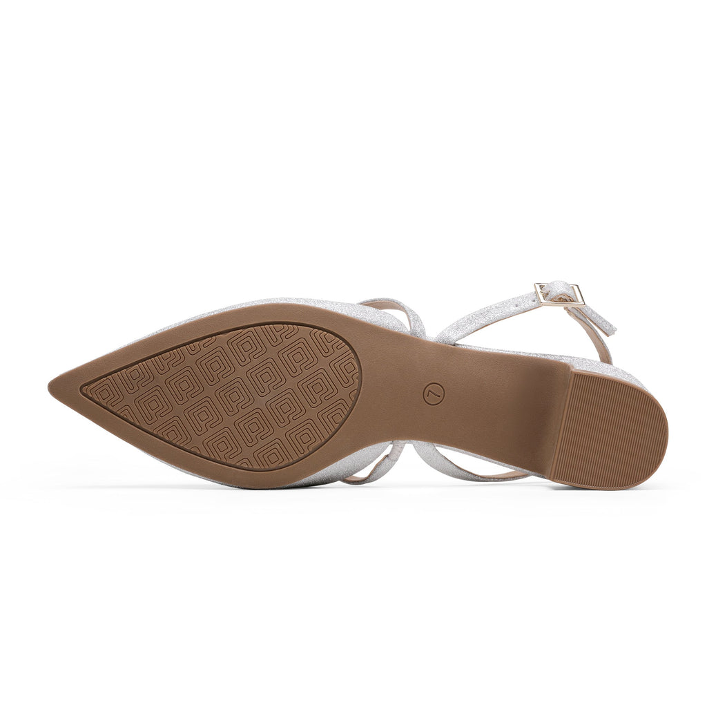 Closed Toe Chunky Slingback Pumps