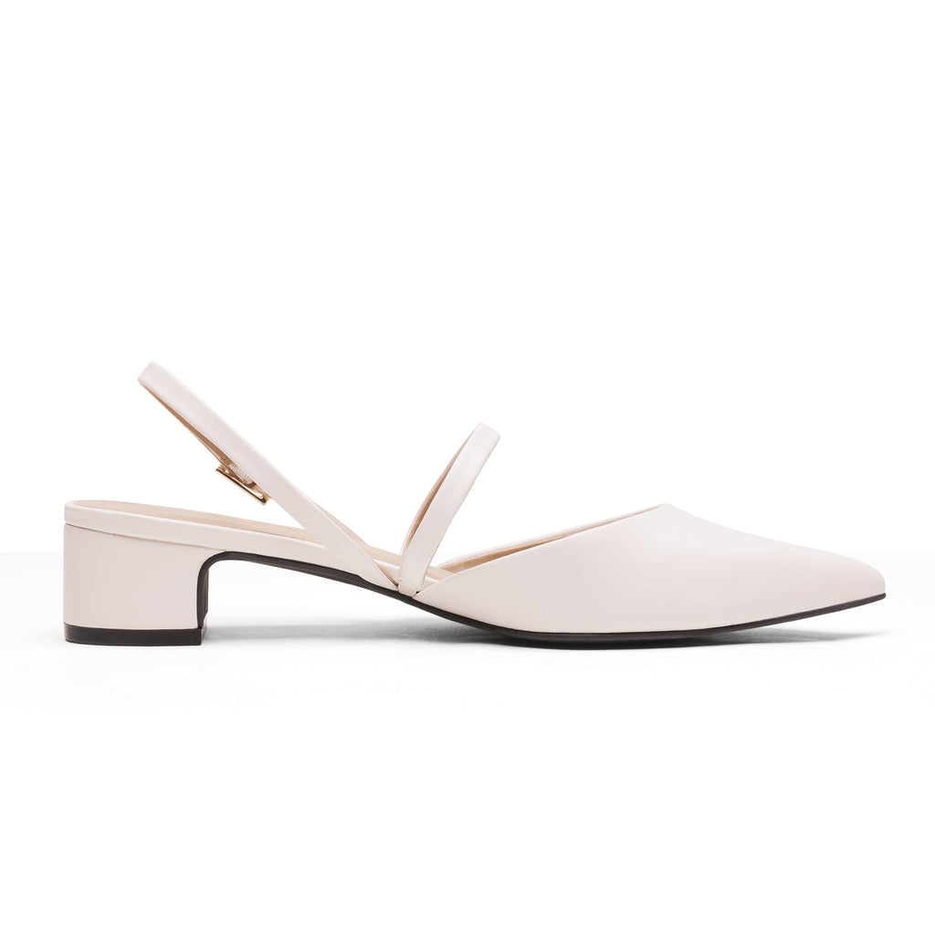 Closed Toe Chunky Slingback Pumps