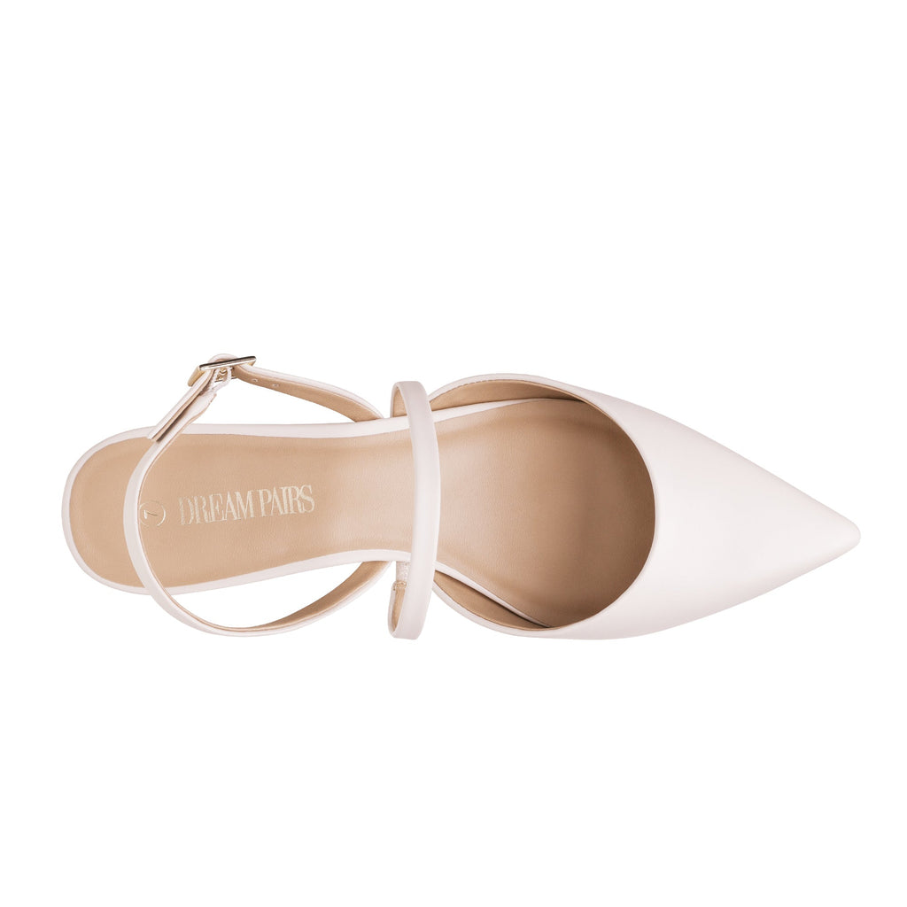 Closed Toe Chunky Slingback Pumps