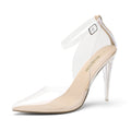 Crystal Pointed Toe Rhinestone Clear Pumps