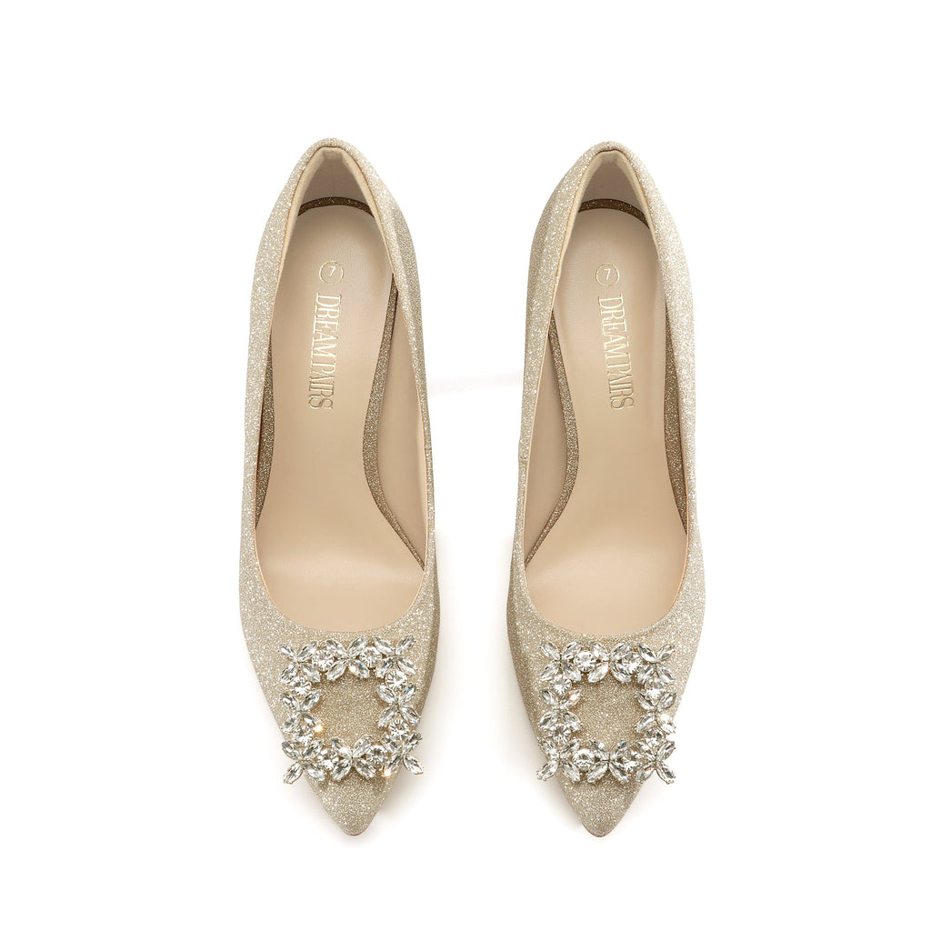 Belle Vie Stiletto Sparkly Pumps