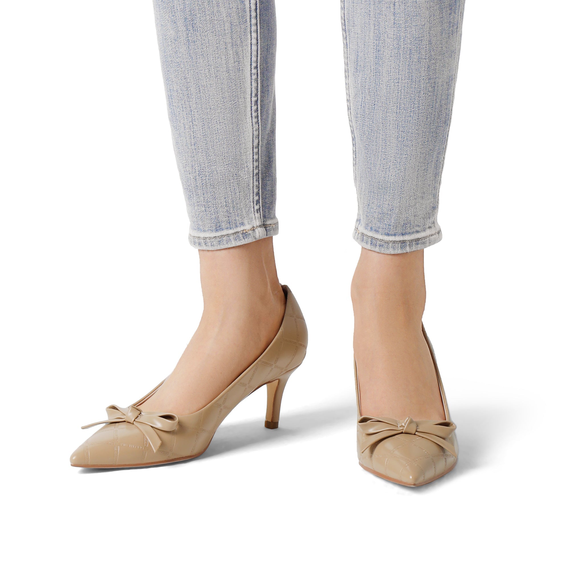 Pointed Toe Kitten Heel Pumps