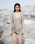 Draped Cape Dress