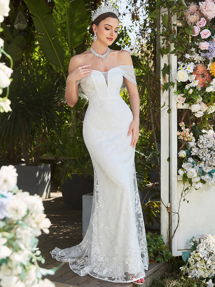 Adorable Off Shoulders Fishtail Wholesale Wedding Dresses