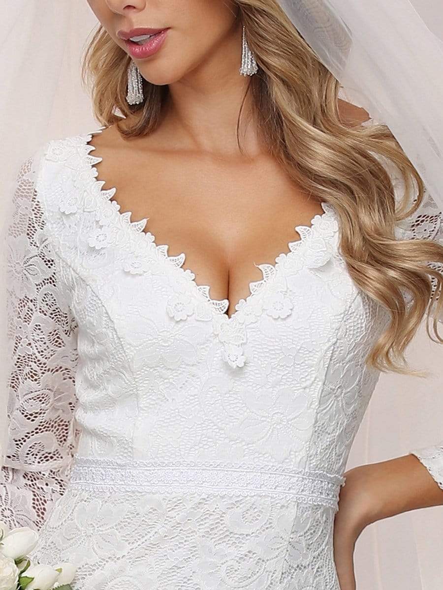 Sexy Maxi Mermaid Lace Wholesale Wedding Dress with High Split