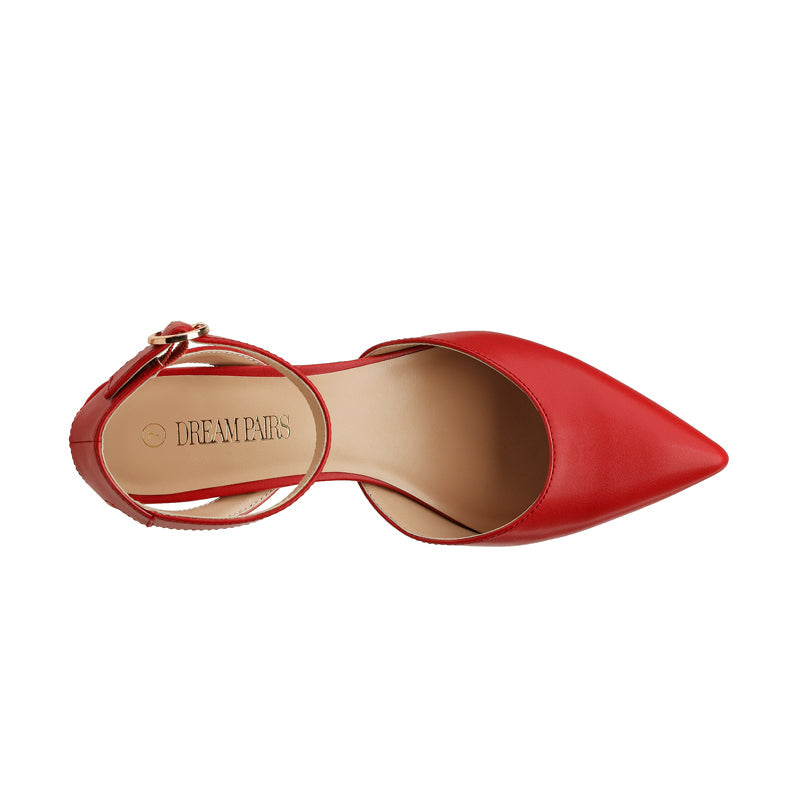 Ankle Strap Low Heel Pumps