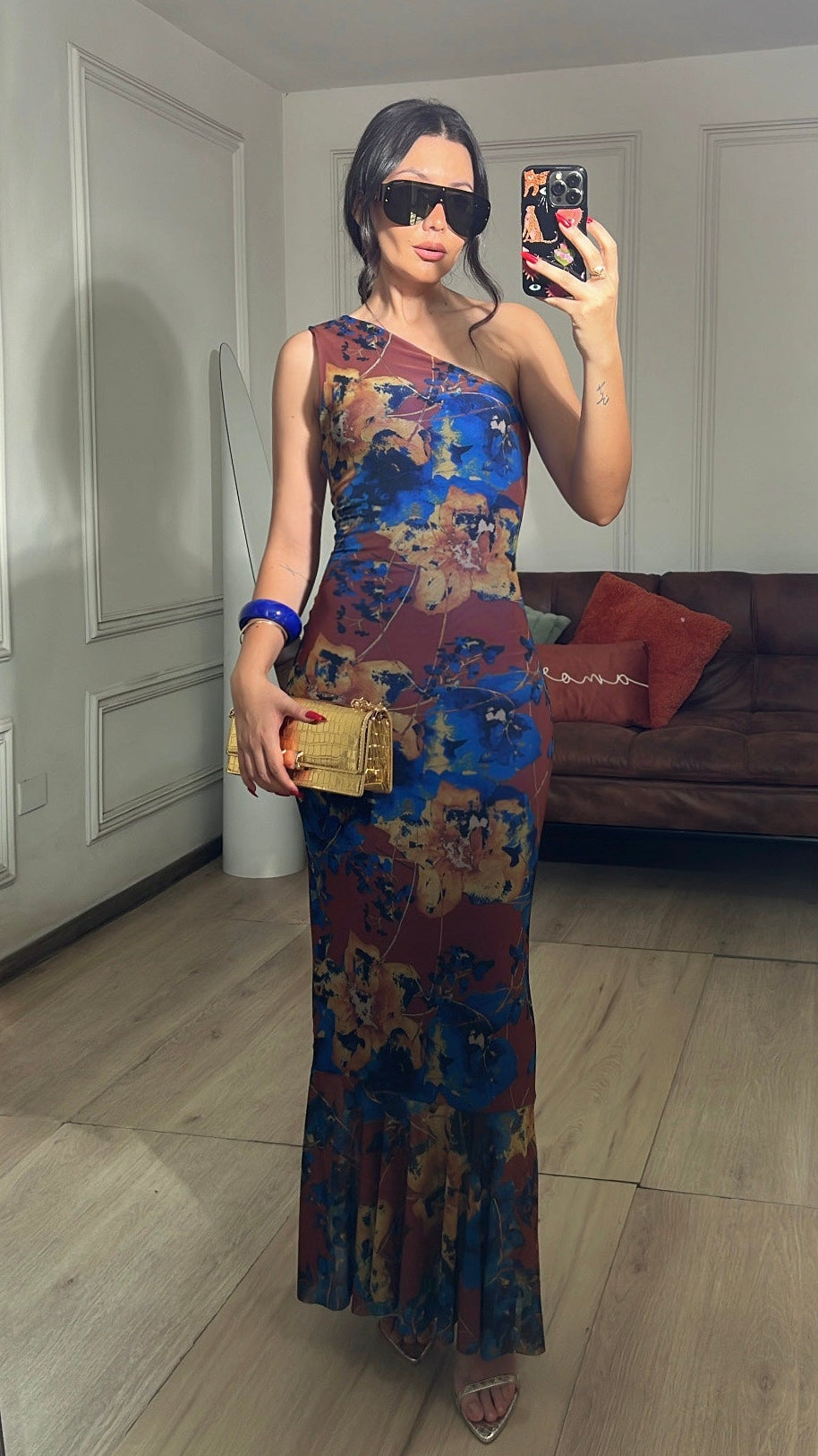 Vestido Praga - Azul Estampado