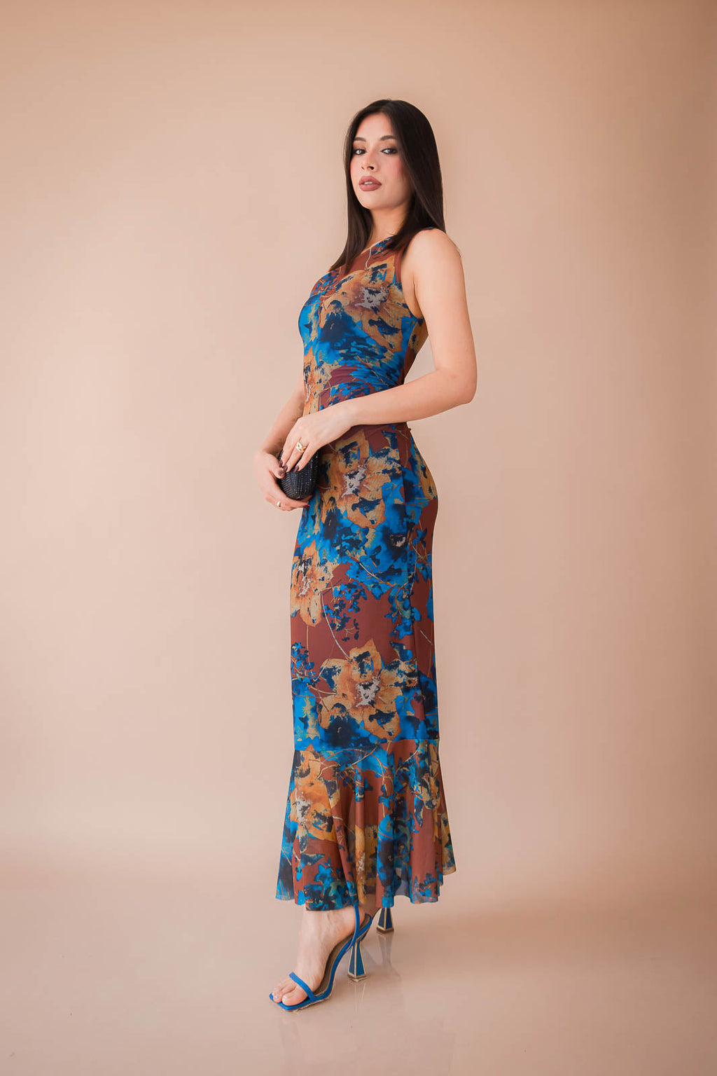 Vestido Praga - Azul Estampado