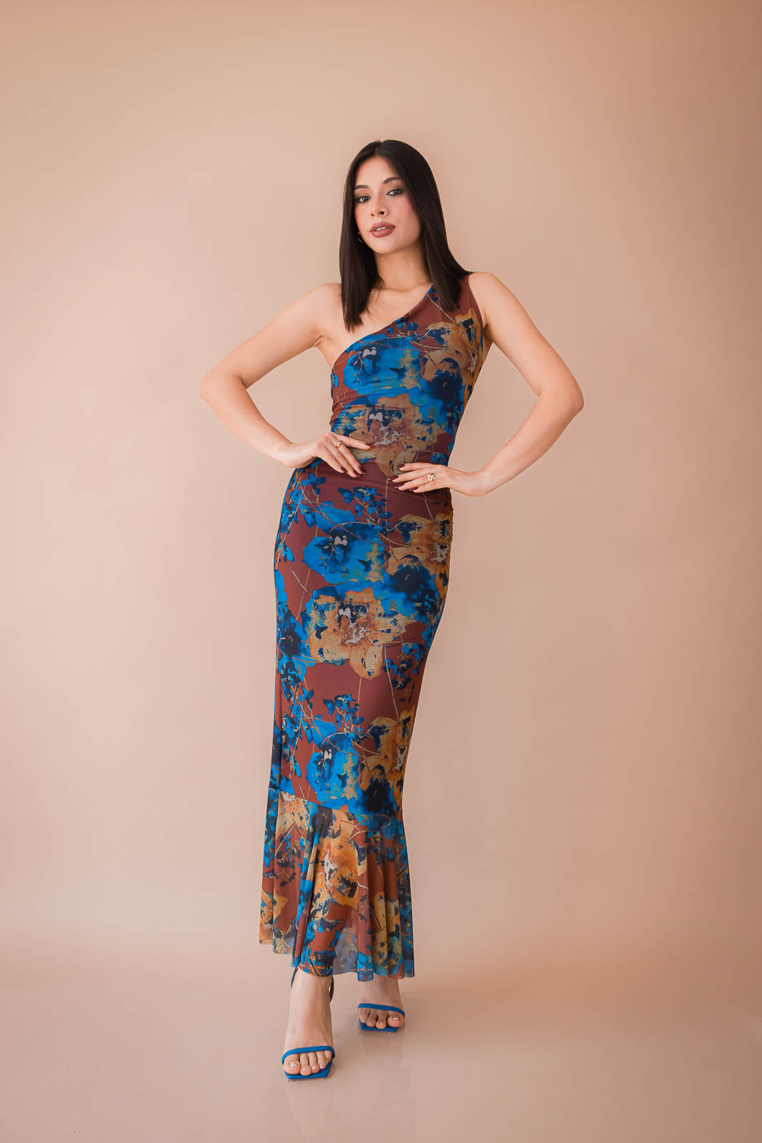 Vestido Praga - Azul Estampado