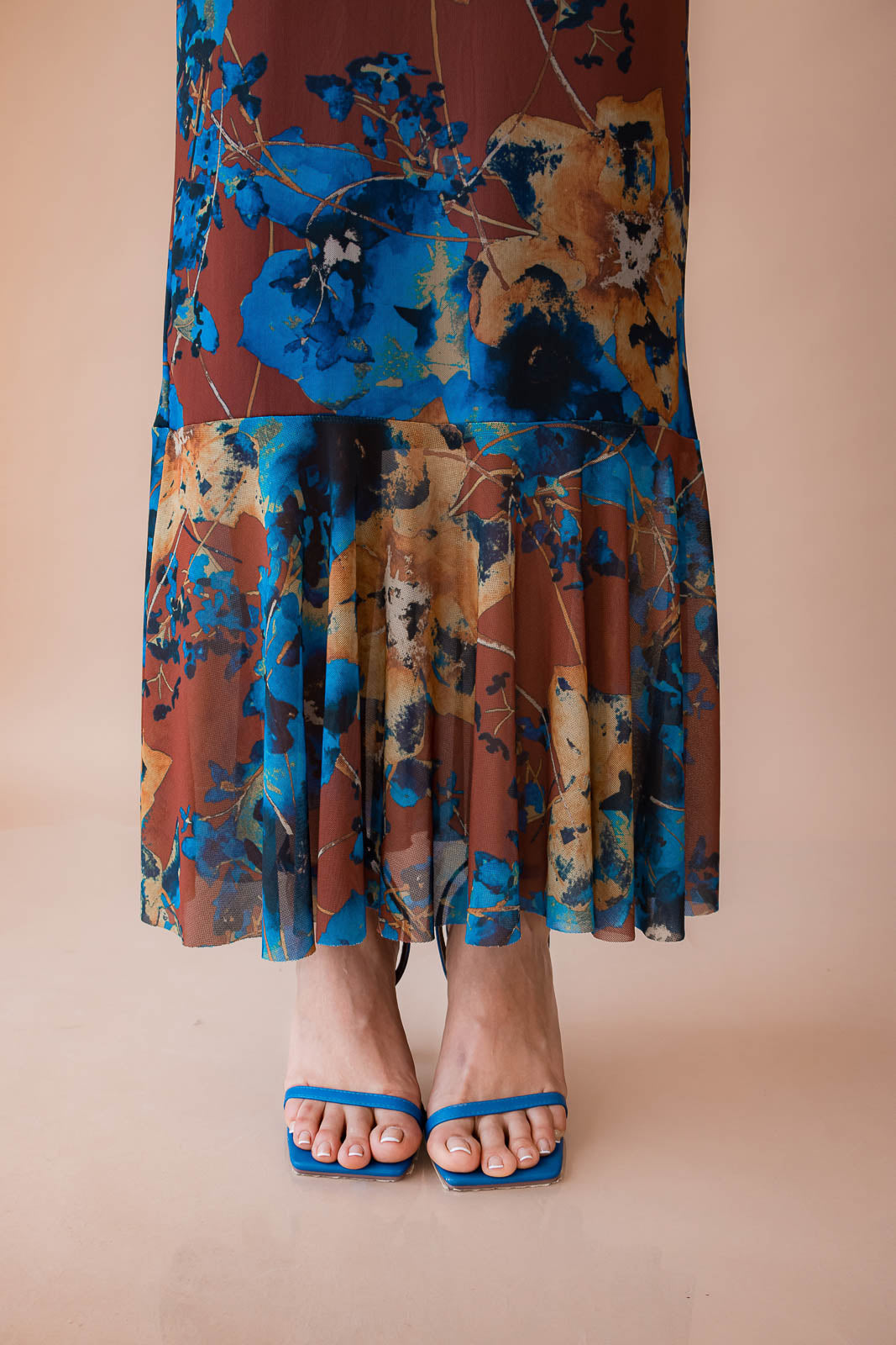 Vestido Praga - Azul Estampado