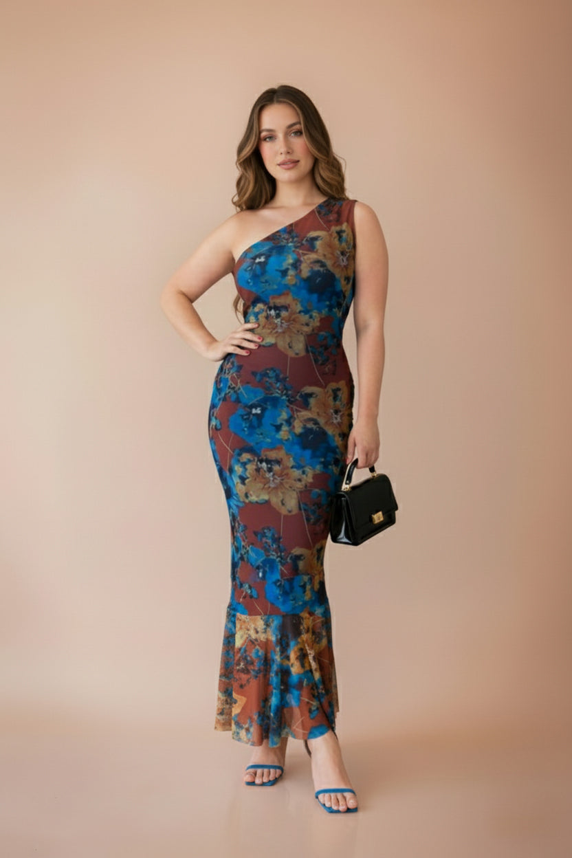 Vestido Praga - Azul Estampado