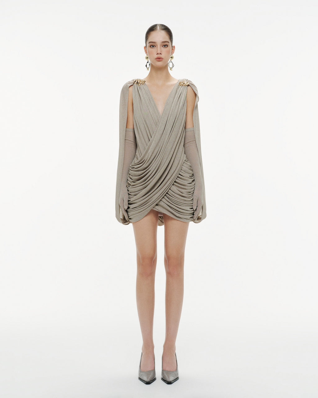 Draped Cape Dress