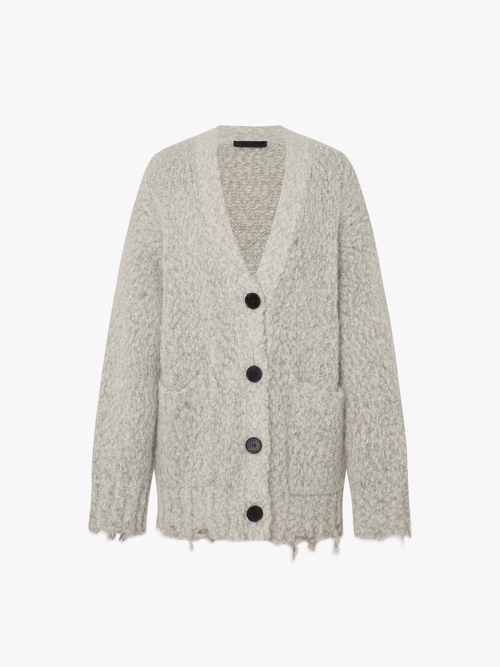 Distressed Detail Fluffy Cardigan