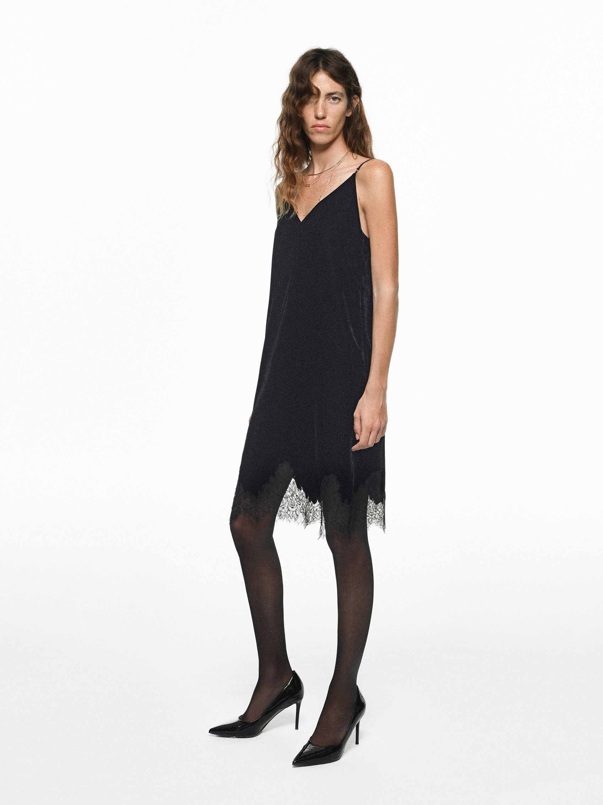 Laced Hem Cami Dress