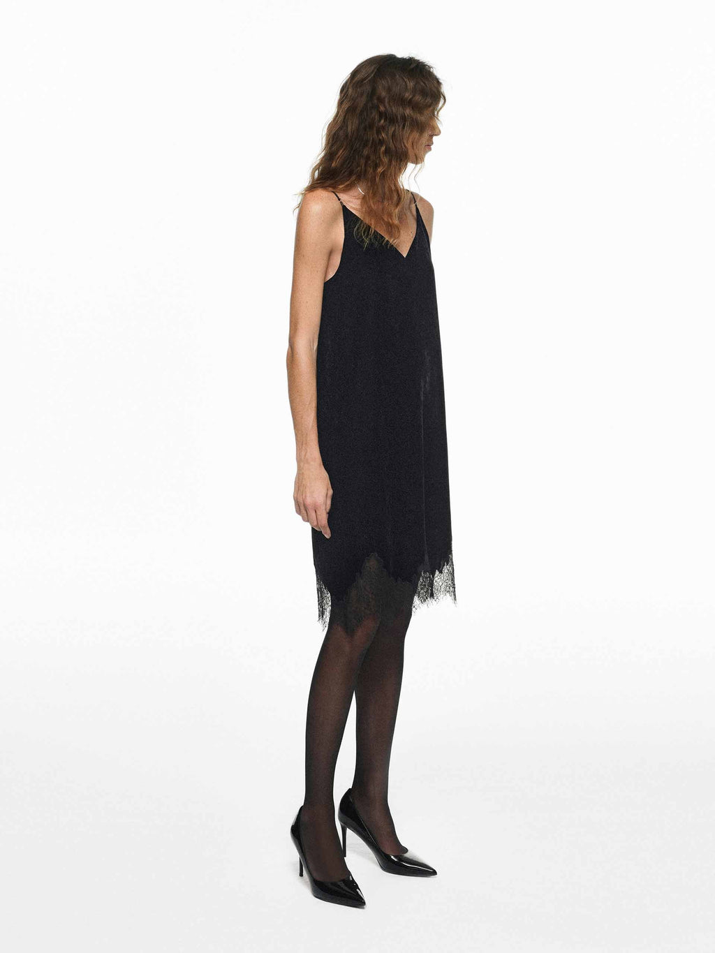 Laced Hem Cami Dress