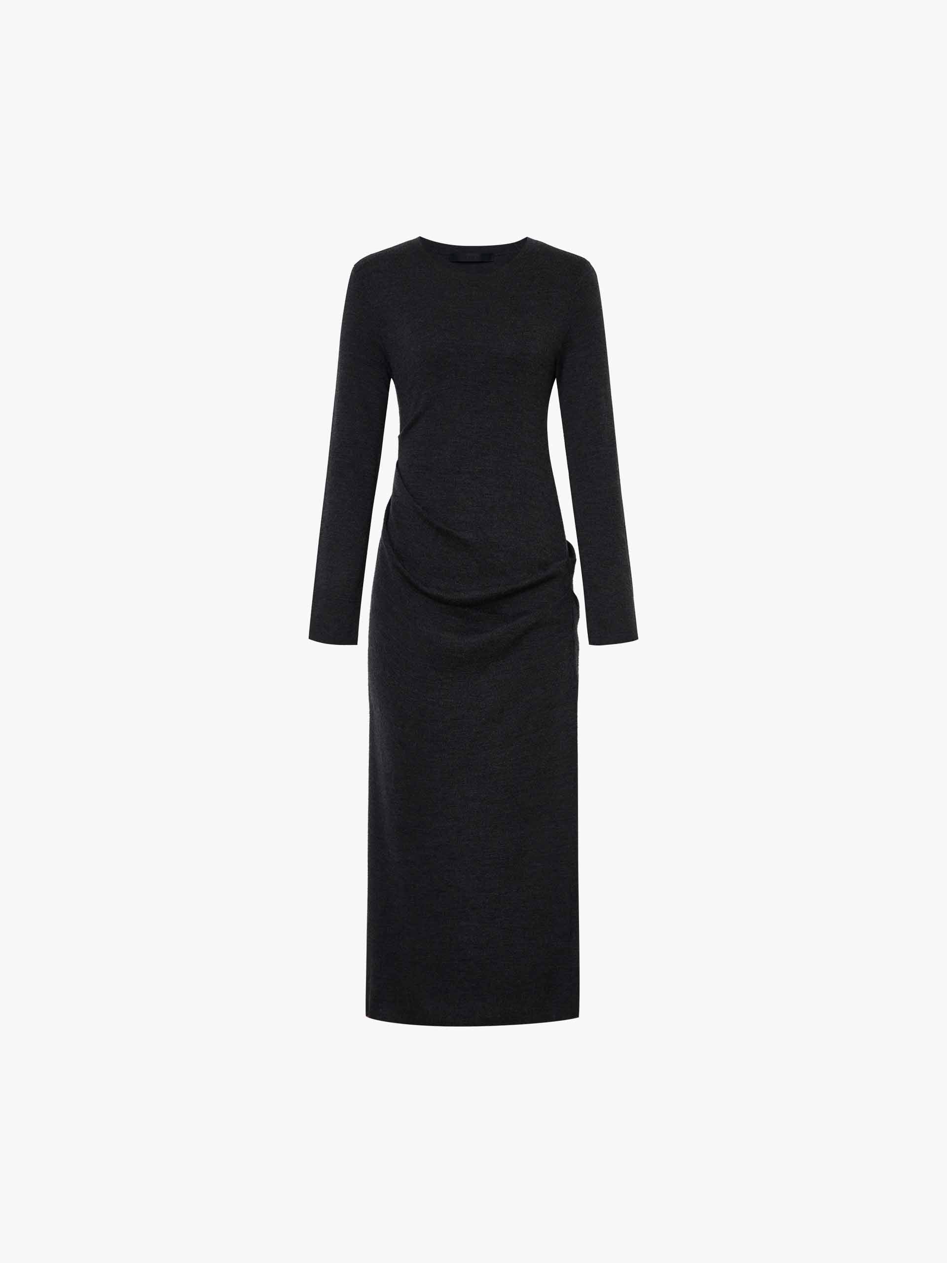 Midi Length Wool Dress