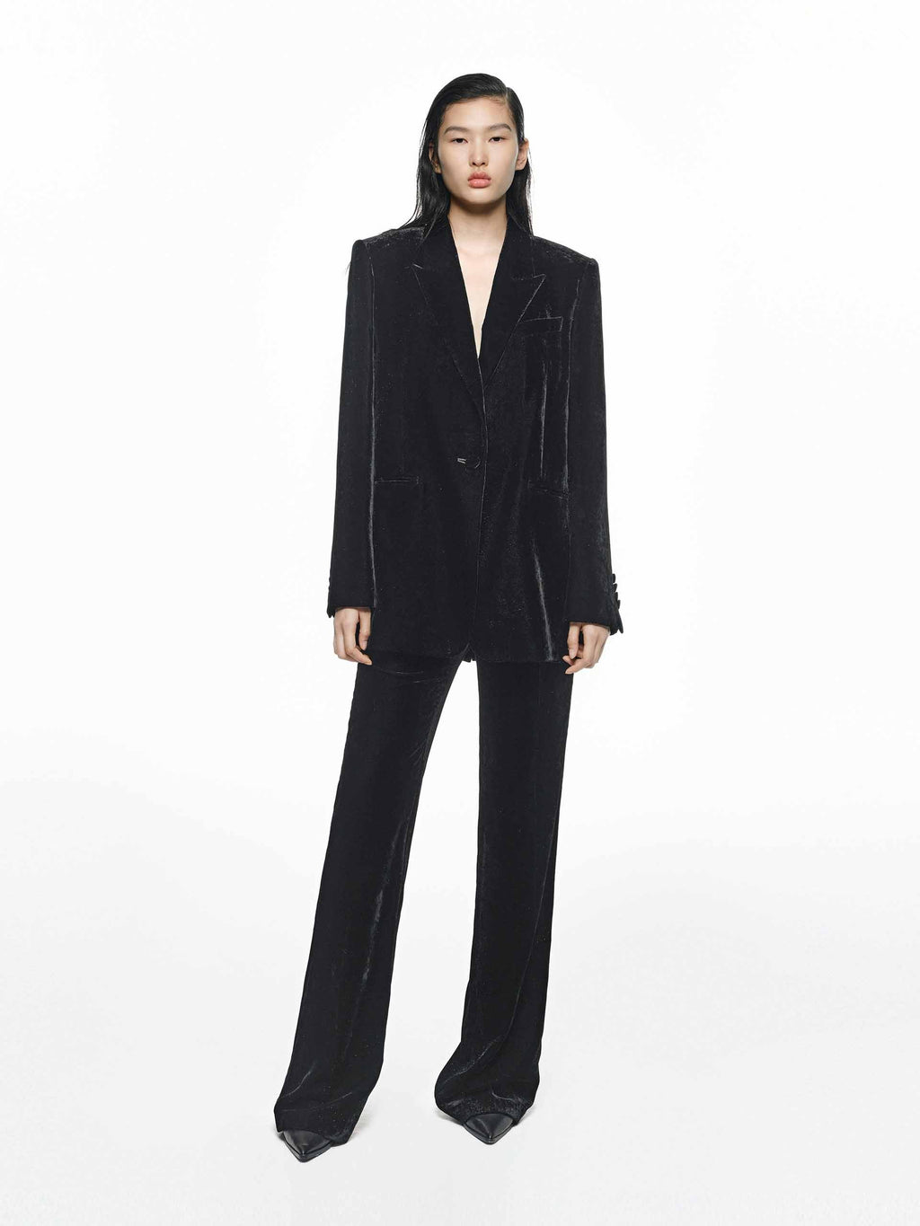 Soft Straight Velvet Pants