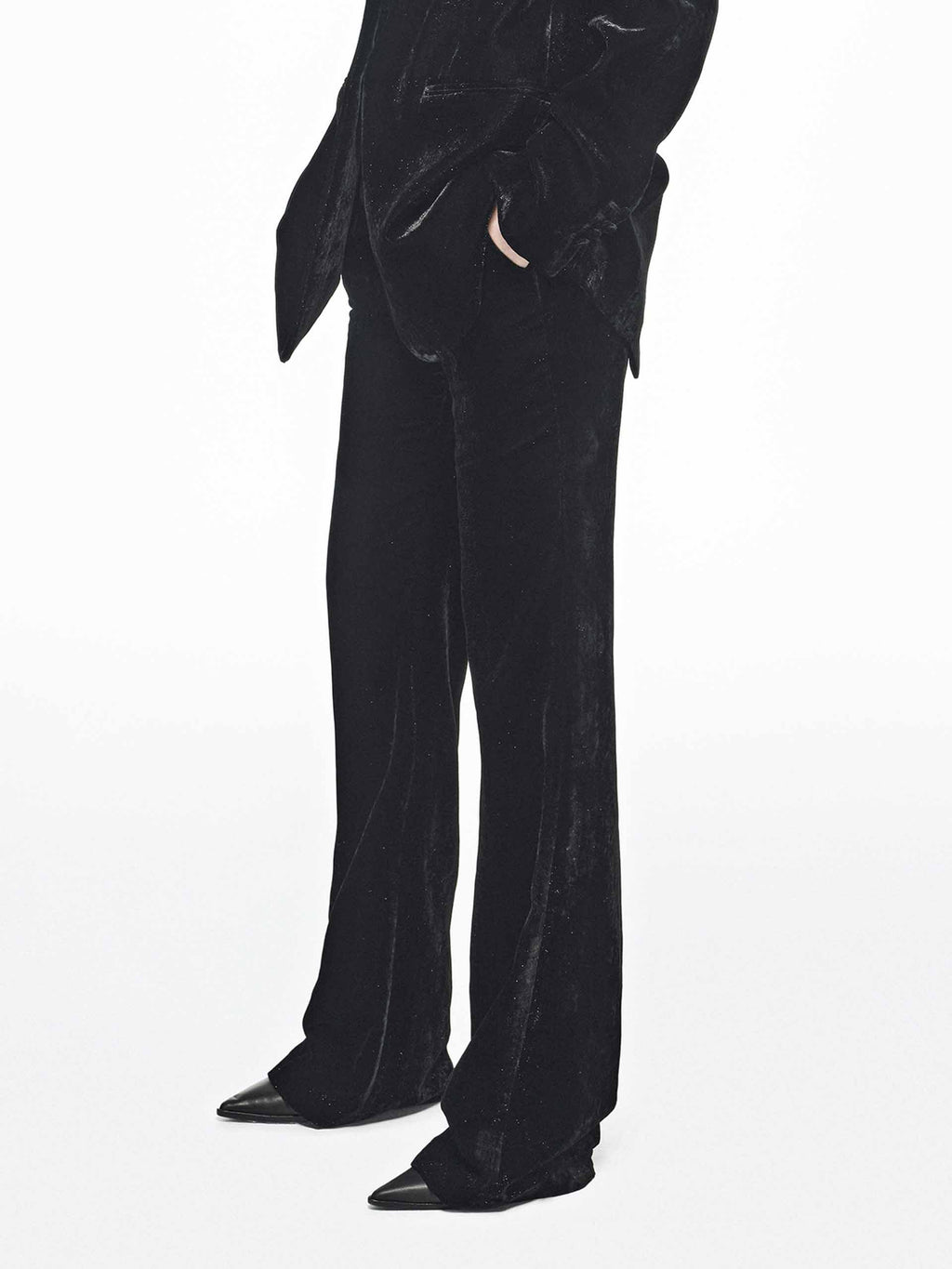 Soft Straight Velvet Pants