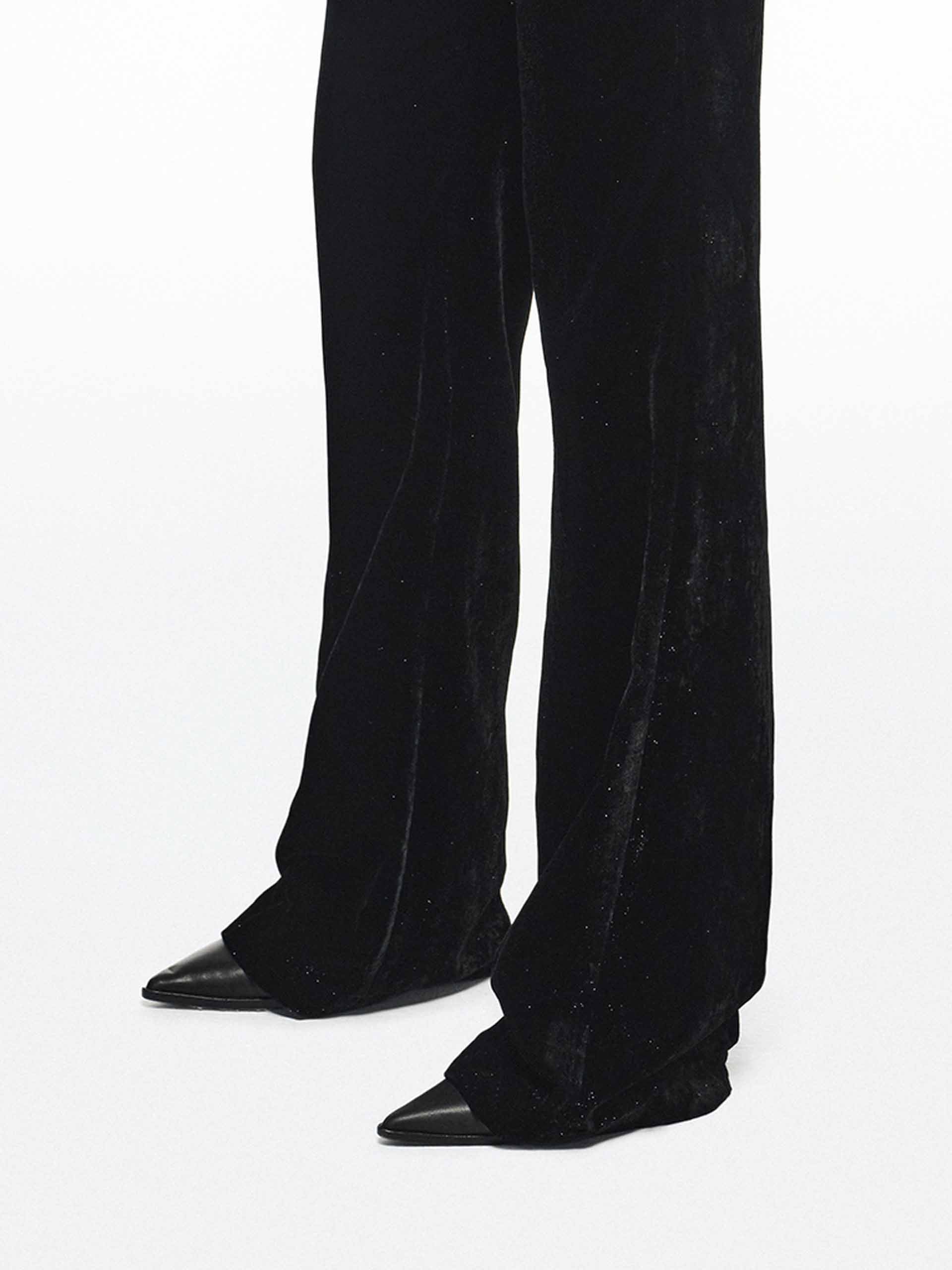Soft Straight Velvet Pants