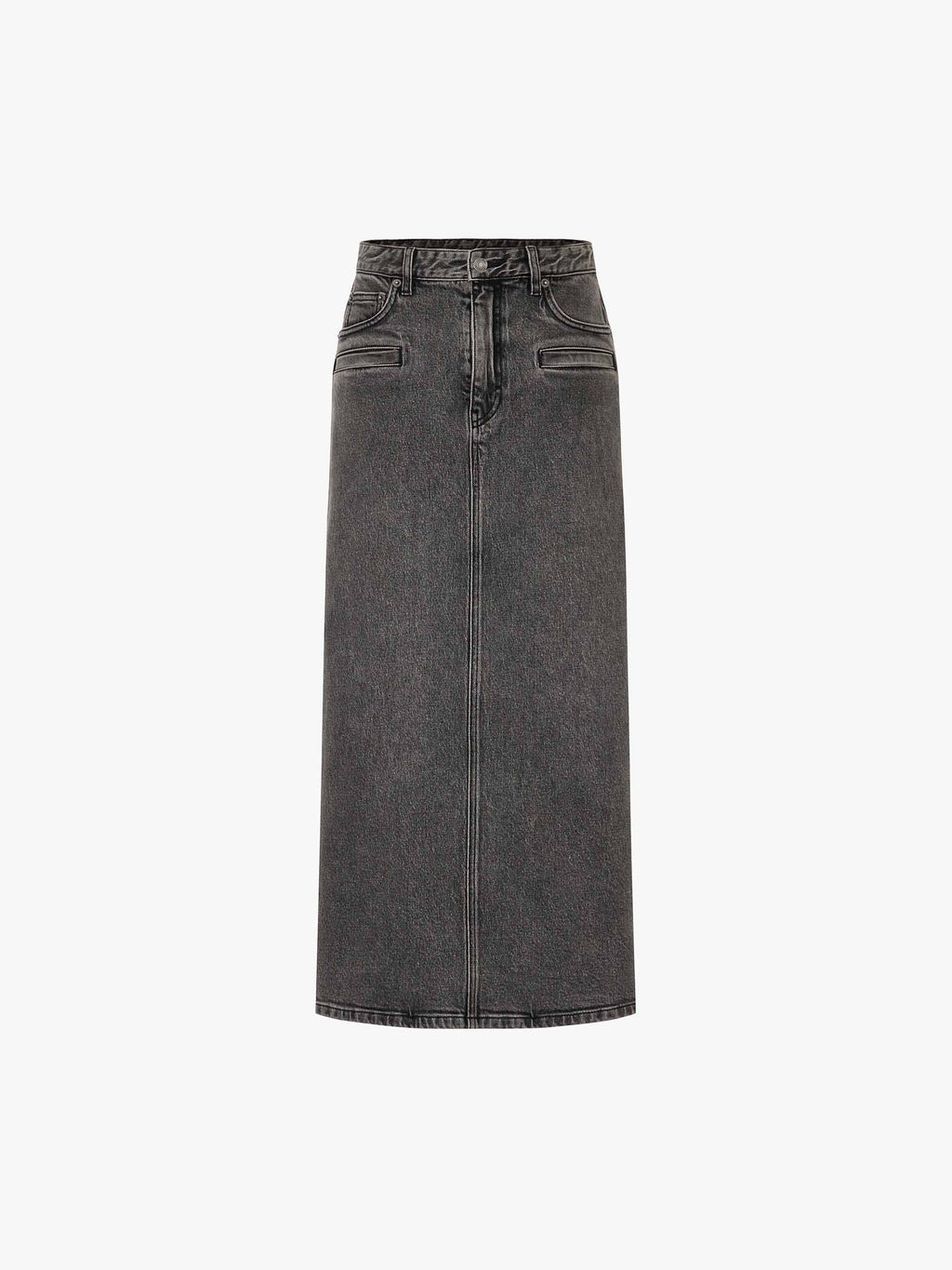 Denim Back Slit Skirt