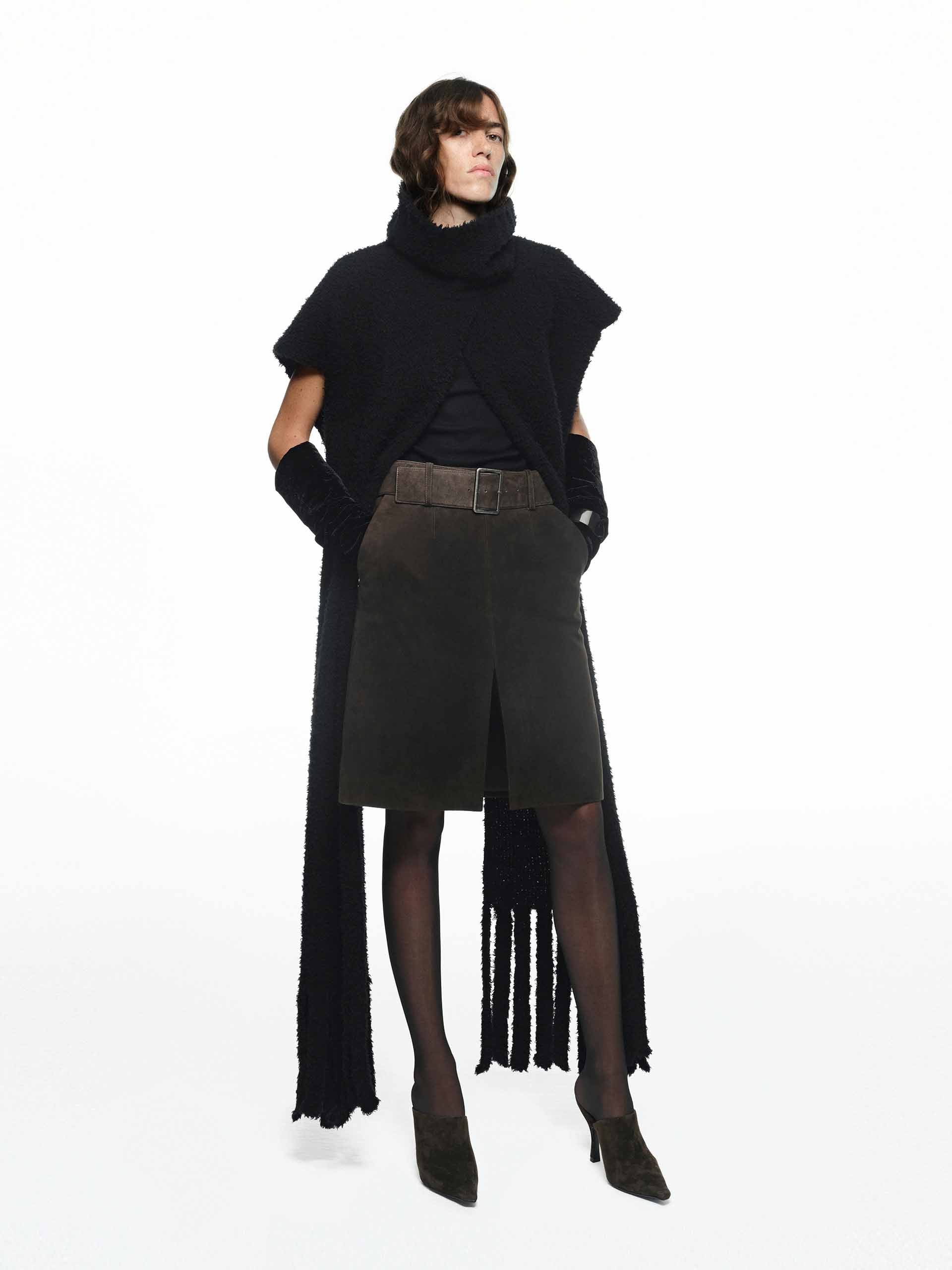 Scarf Detail Cropped Top