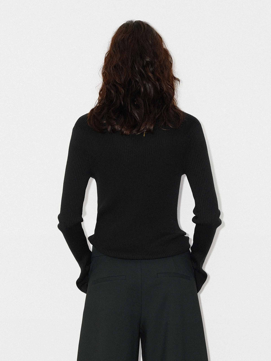V-neck Wool Knit Sweater