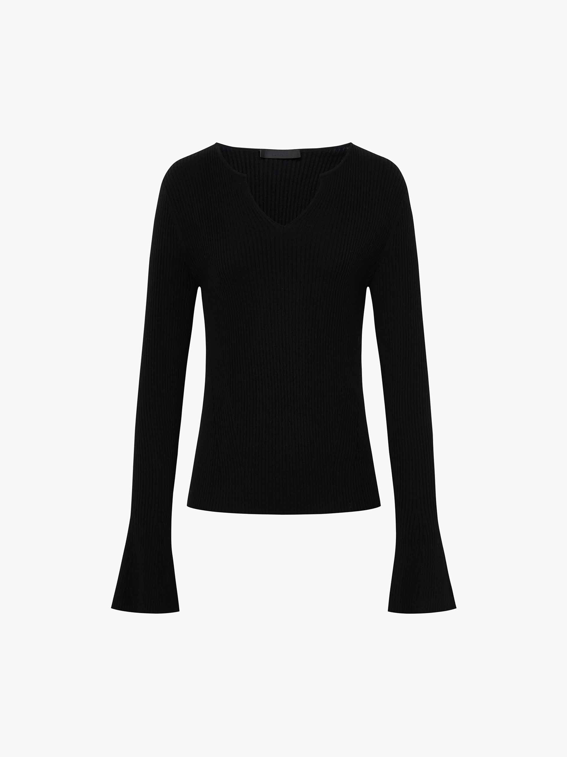 V-neck Wool Knit Sweater