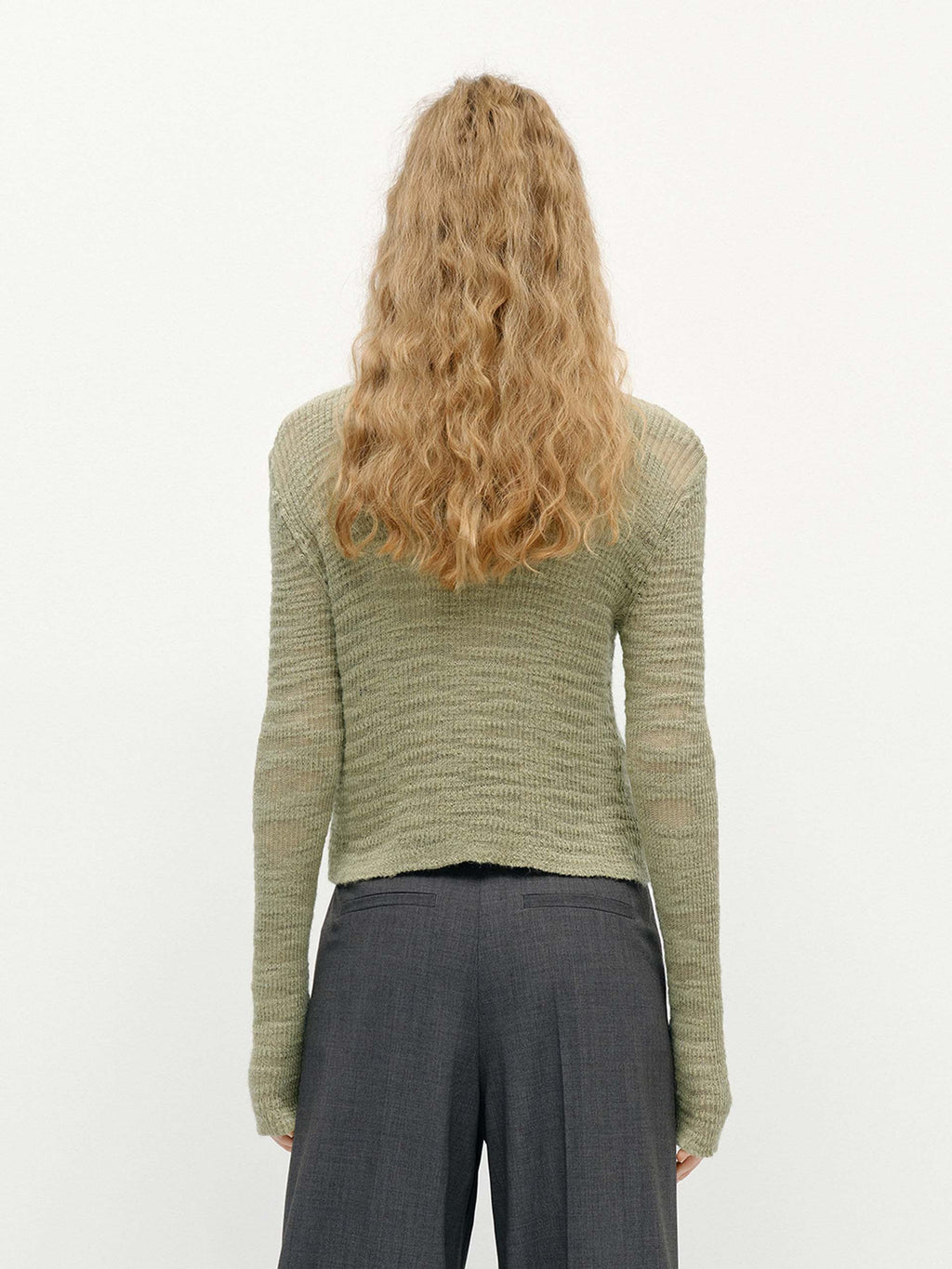 Linen Blend Textured Cardigan