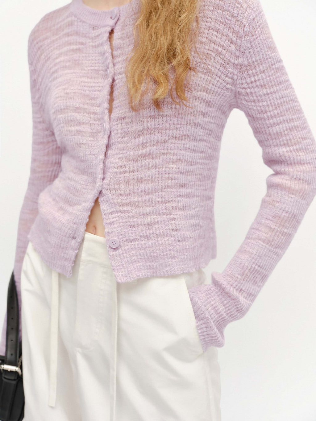 Linen Blend Textured Cardigan