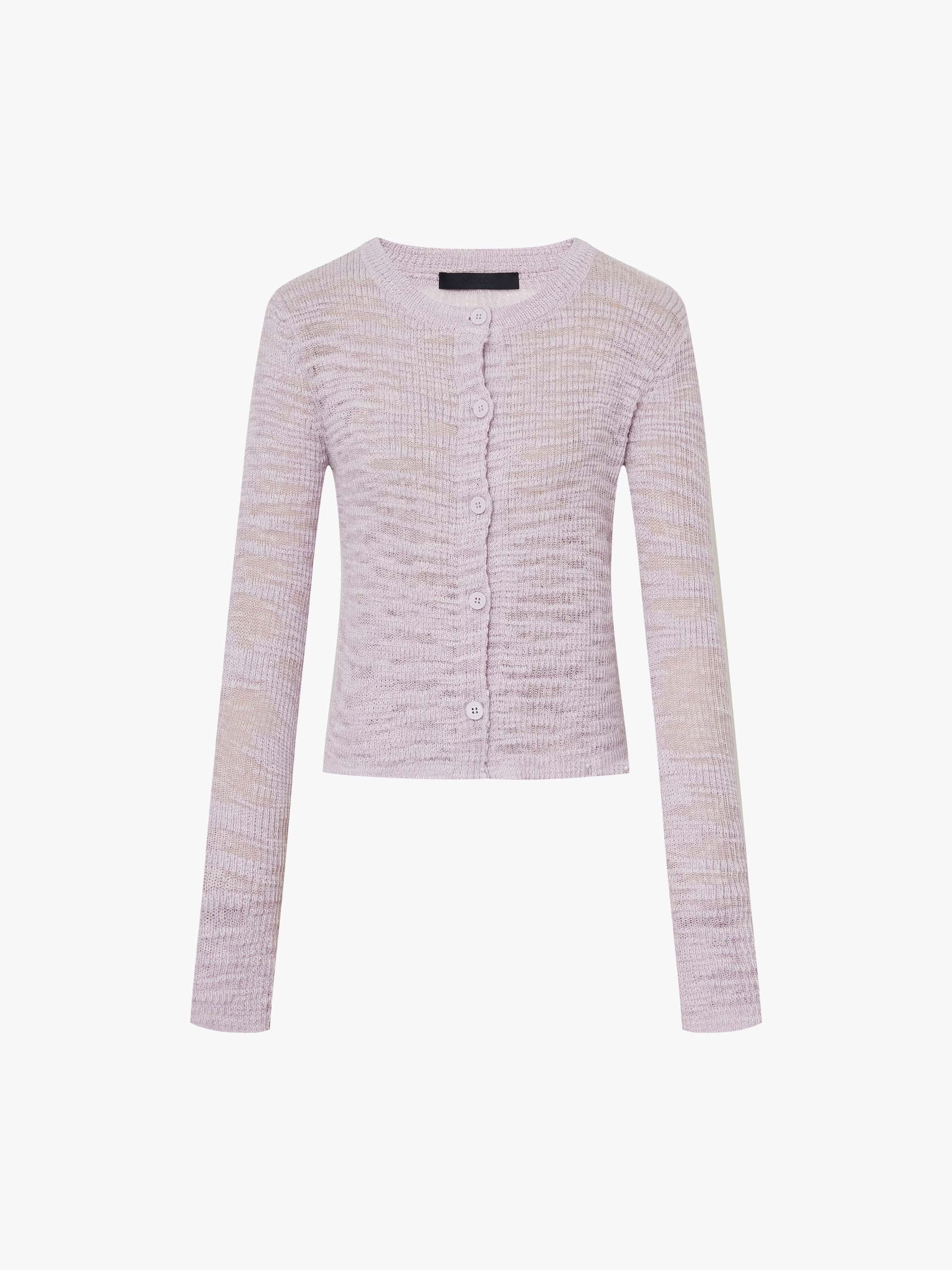Linen Blend Textured Cardigan
