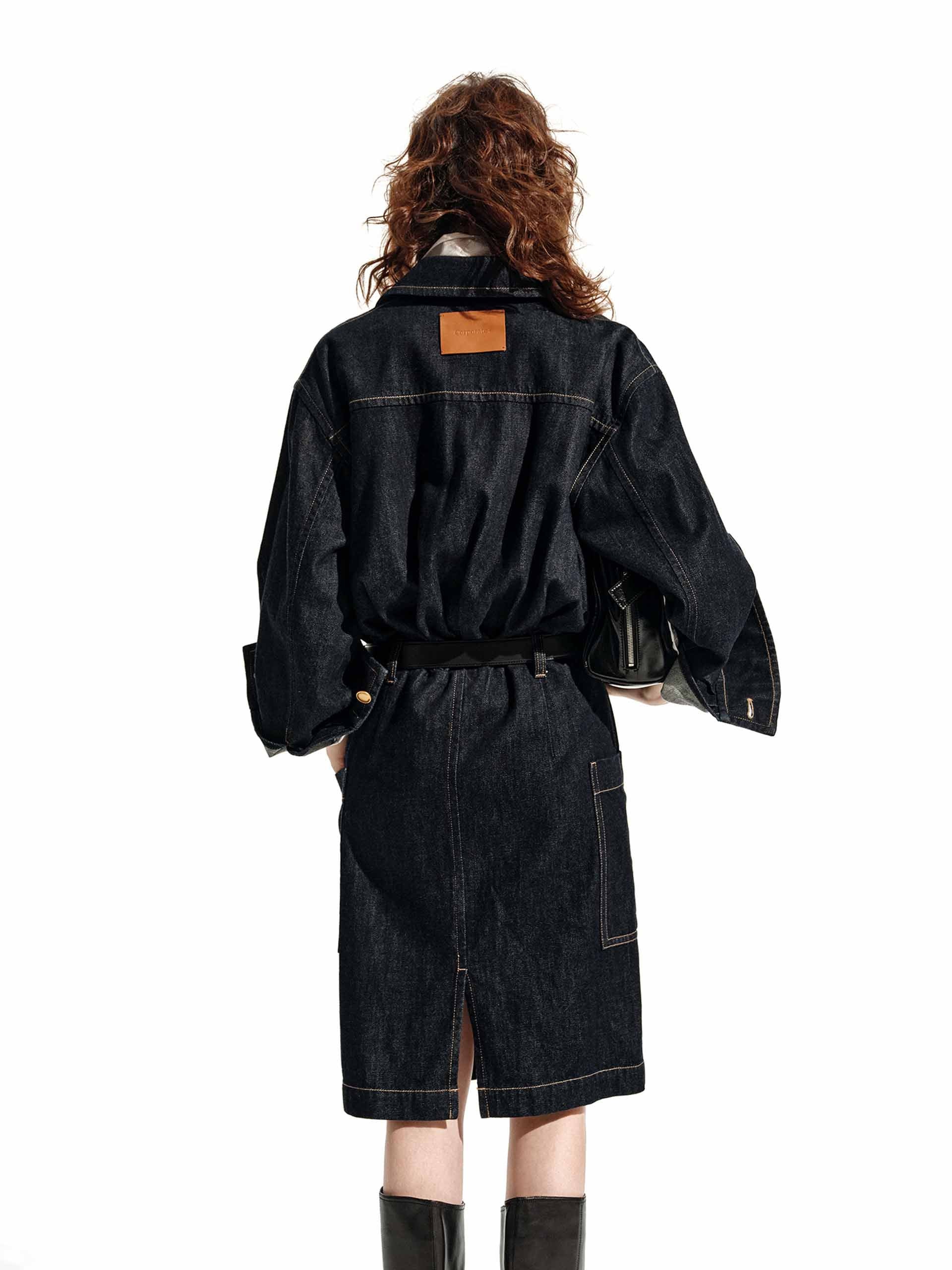 Relaxed Cotton Denim Dress