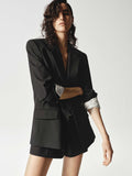 Wool Blend Long Blazer
