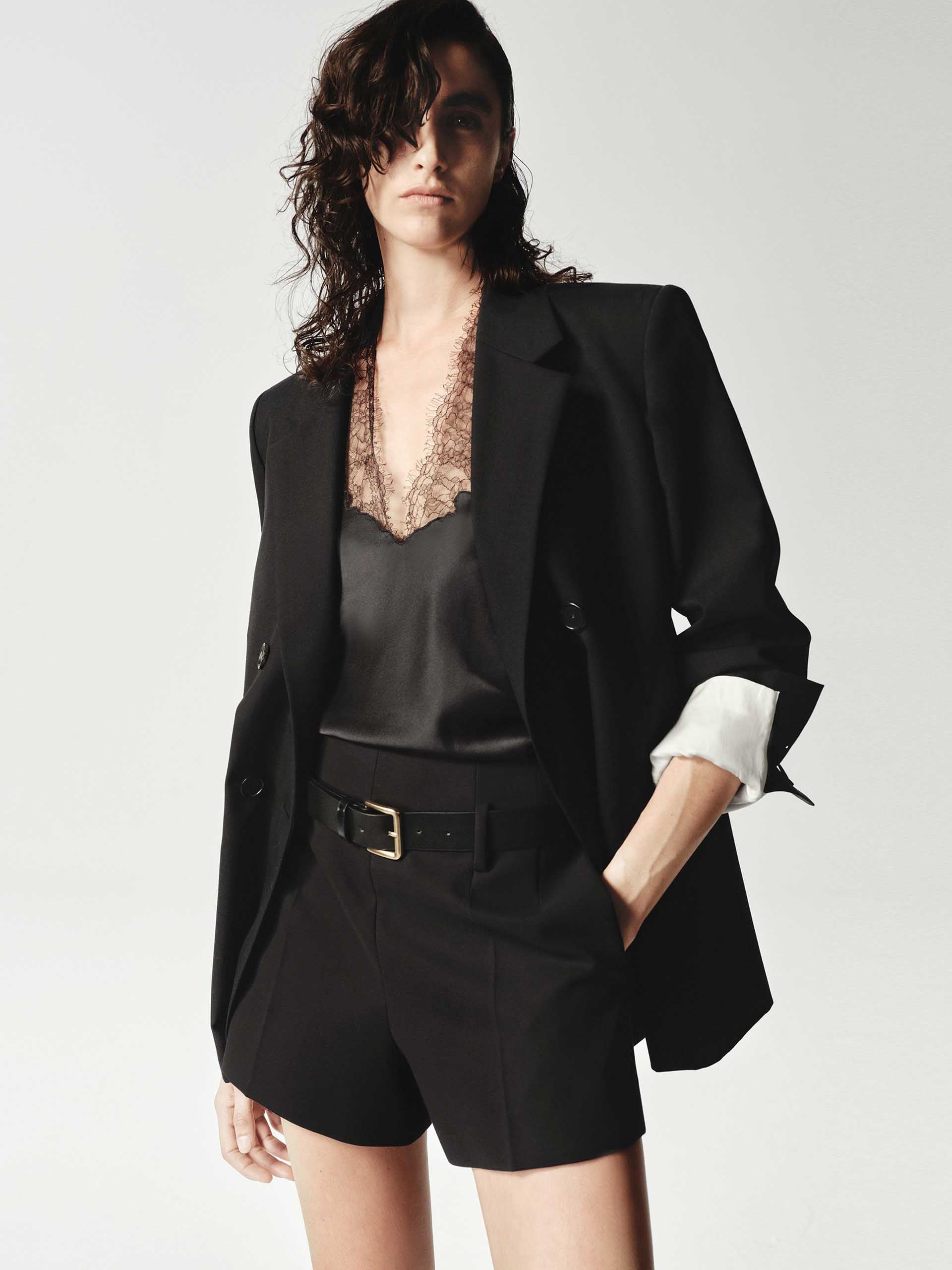 Wool Blend Long Blazer