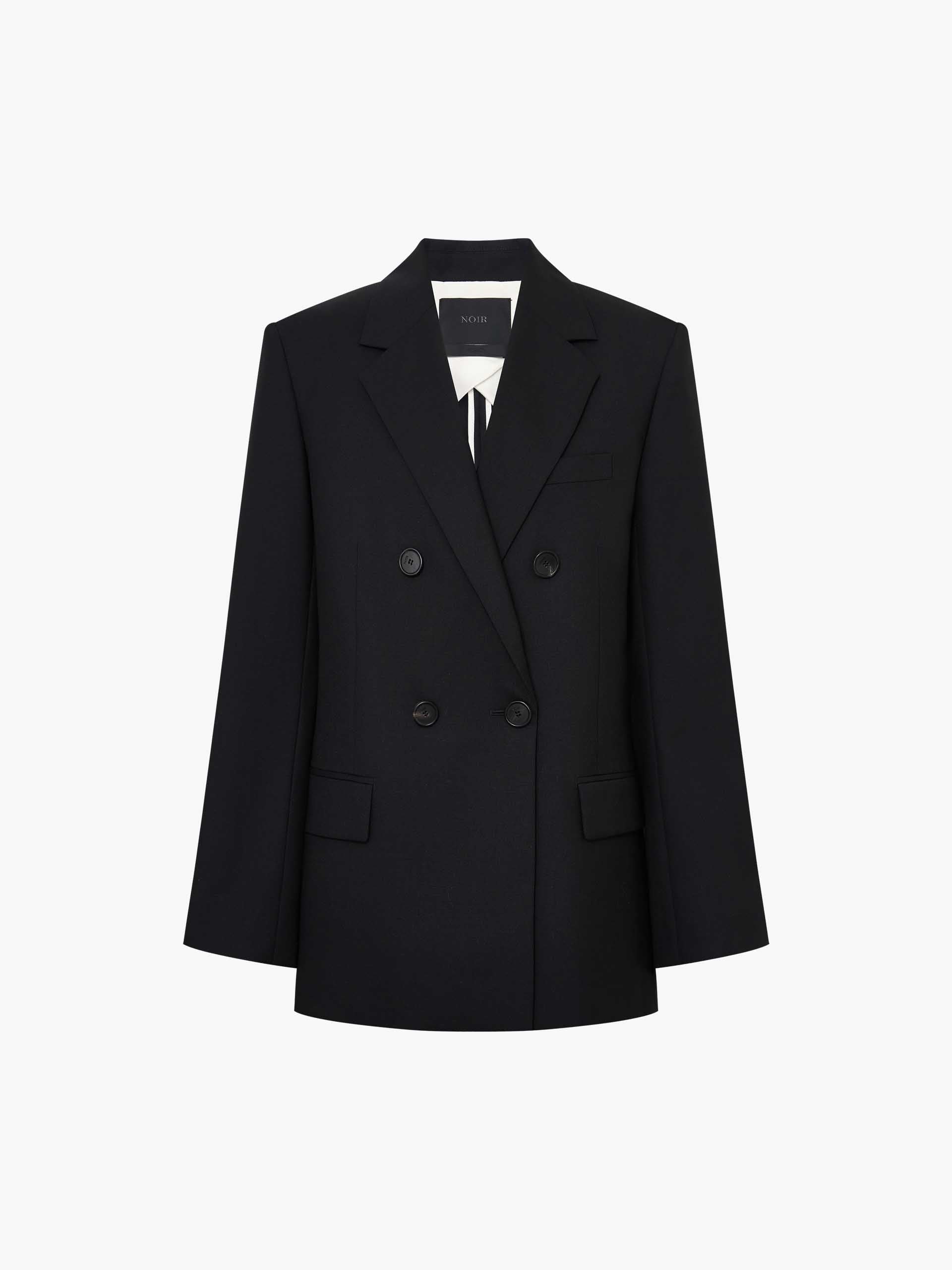Wool Blend Long Blazer