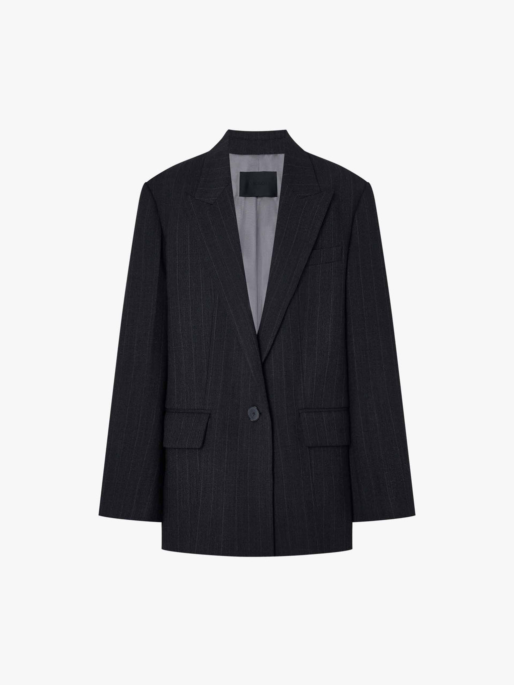 Pinstripe Peak Lapel Blazer